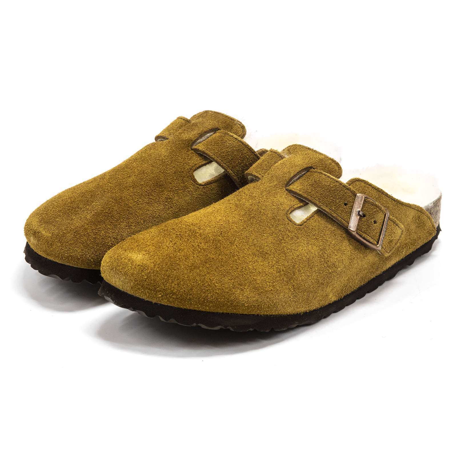 Birkenstock Men Boston Shearling Suede Clogs