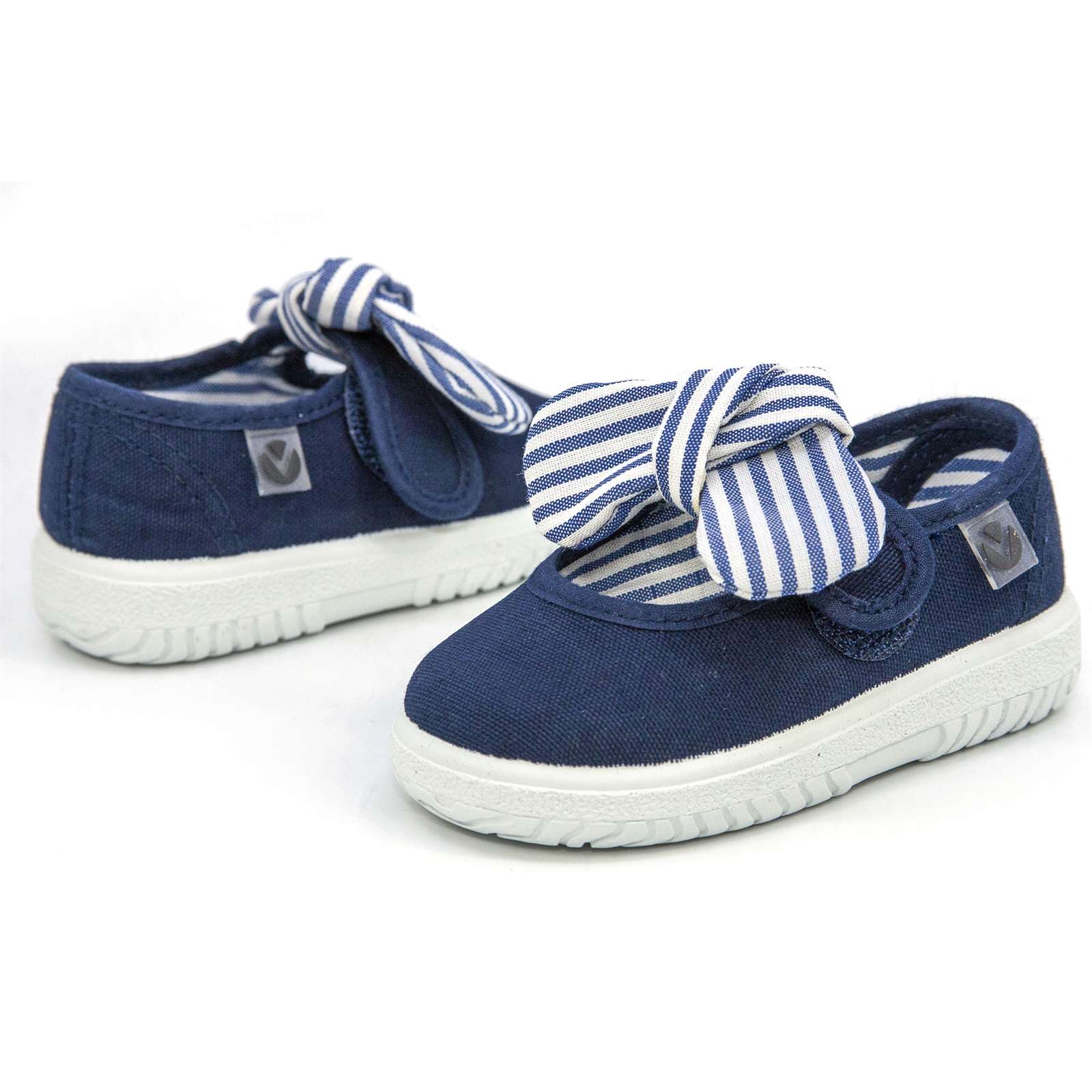 Victoria Toddler Slip On Canvas Bow Shoes