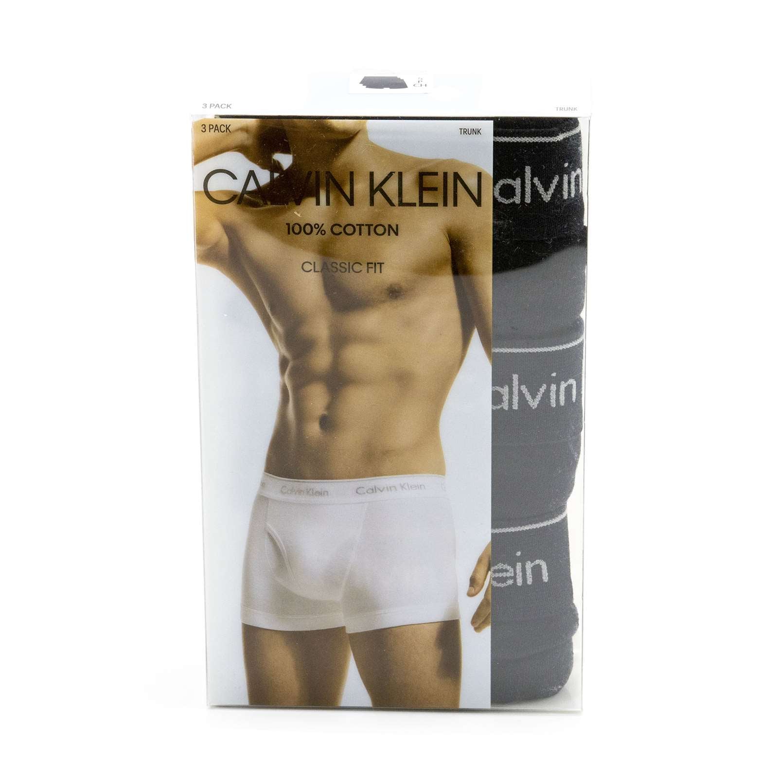 Calvin Klein Men Cotton Classic Fit 3-Pack Trunk