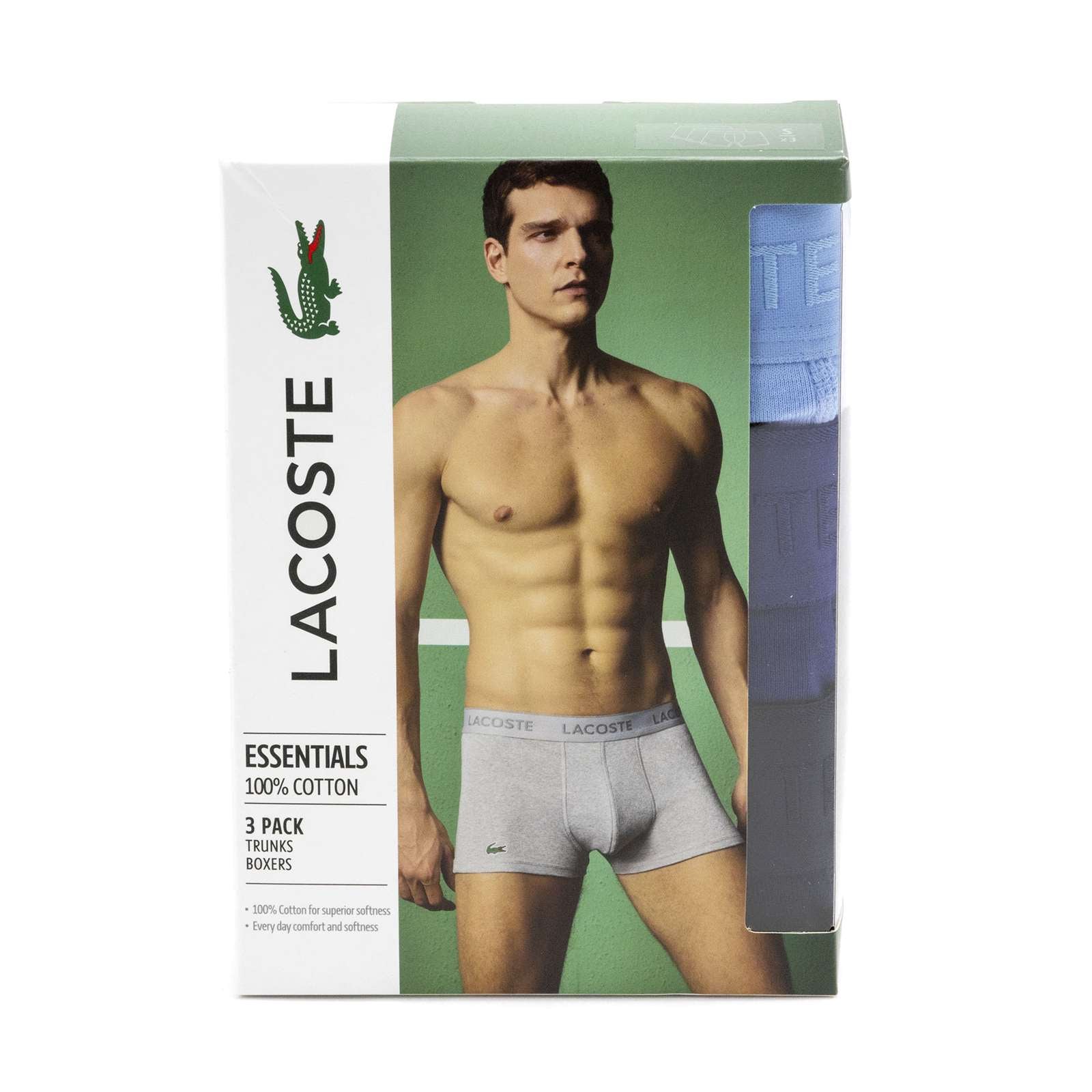 Lacoste Men Essentials Classic 3-Pack Cotton Trunks