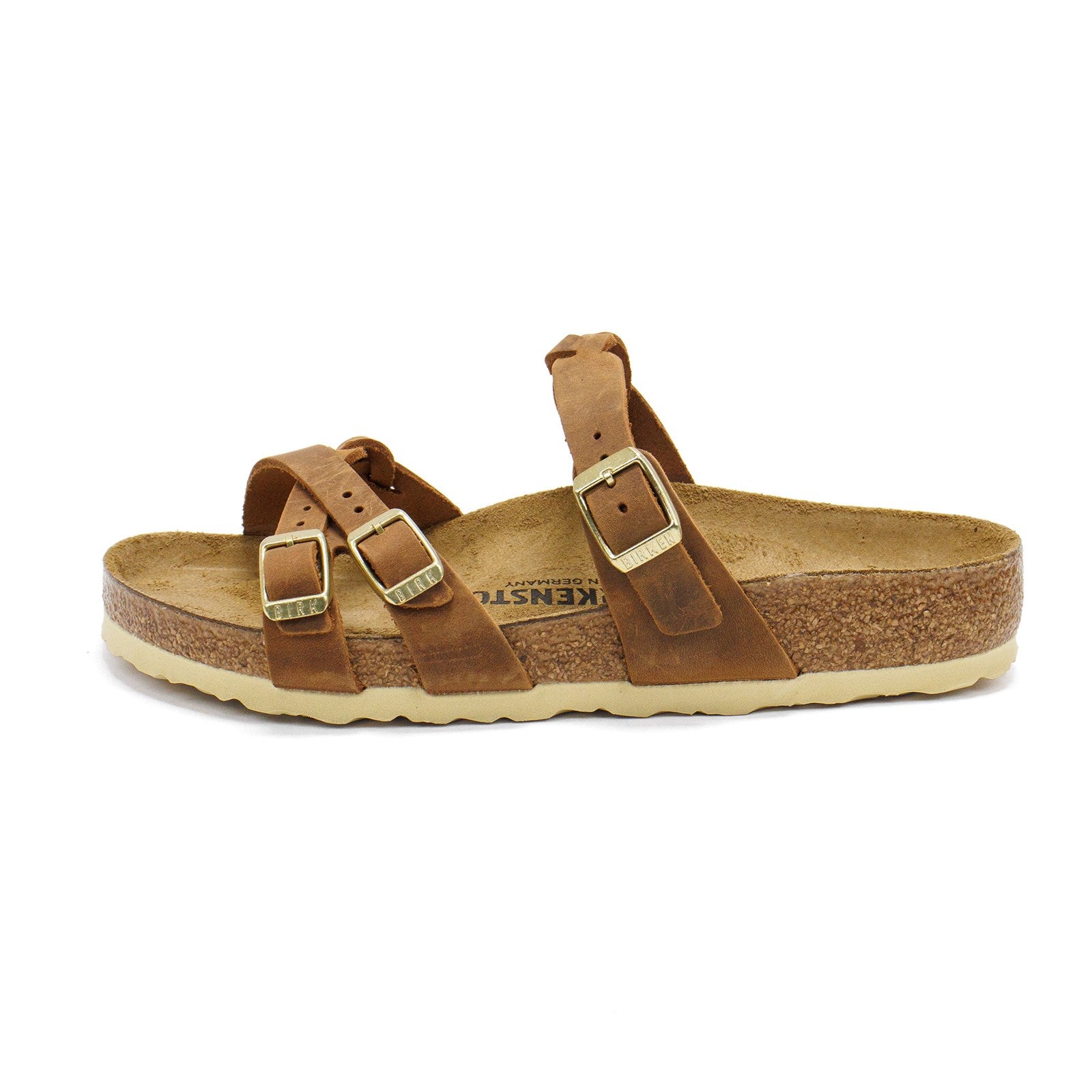 Birkenstock Women Franca Braided Oiled Leather Sandal