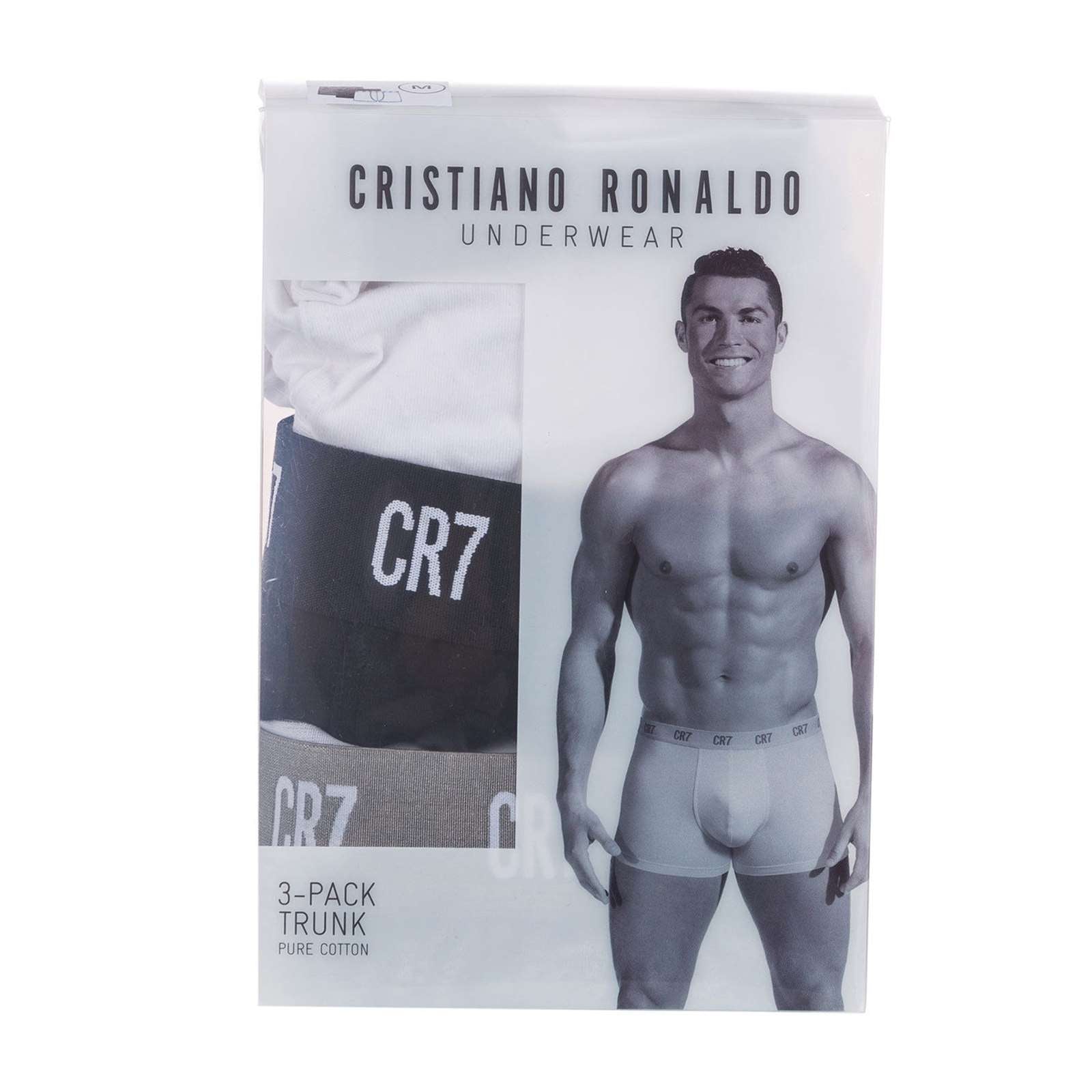 Cr7 Men 3-Pack Trunk Cotton Stretch Boxers