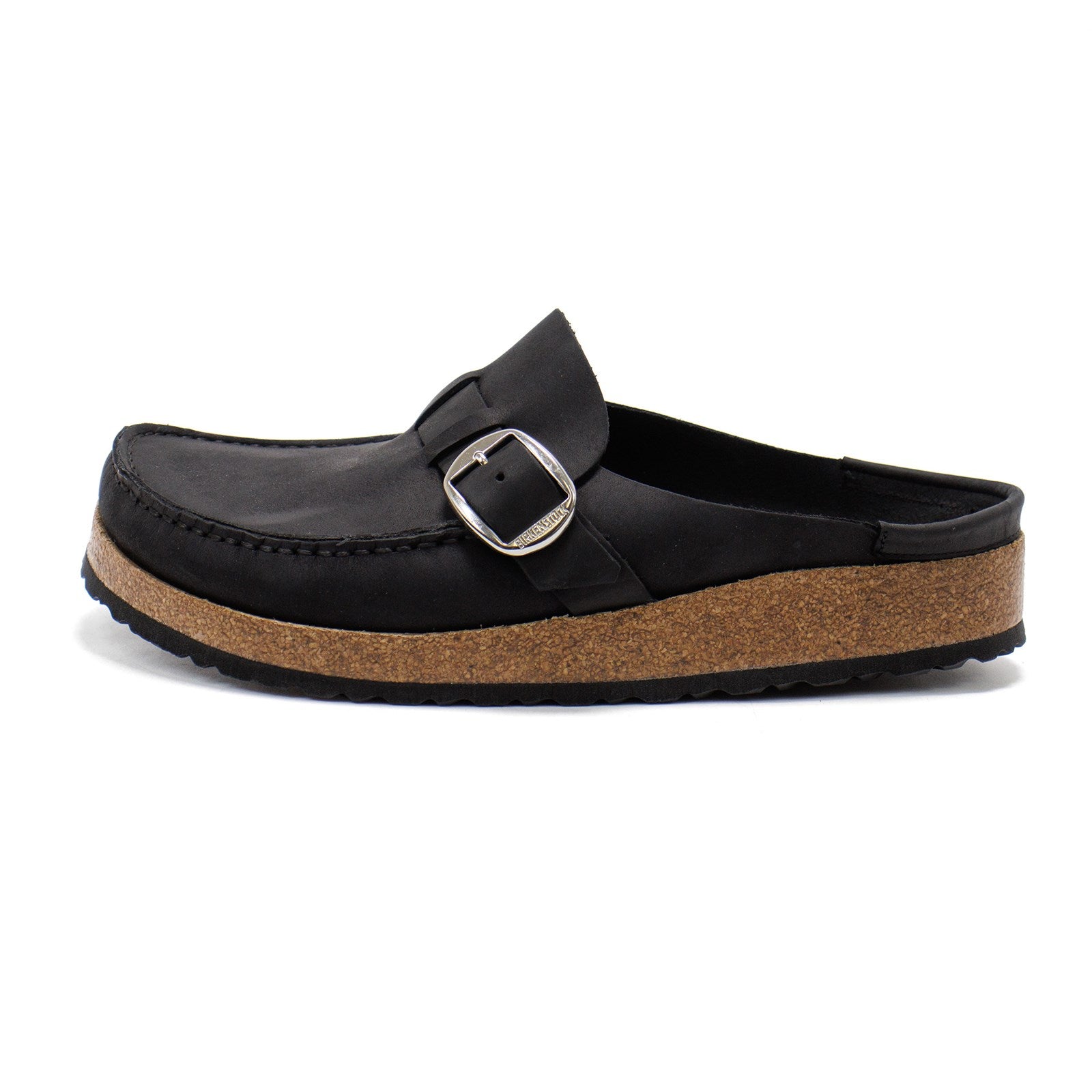 Birkenstock Women Buckley Oiled Leather Slip-On Clog Shoes