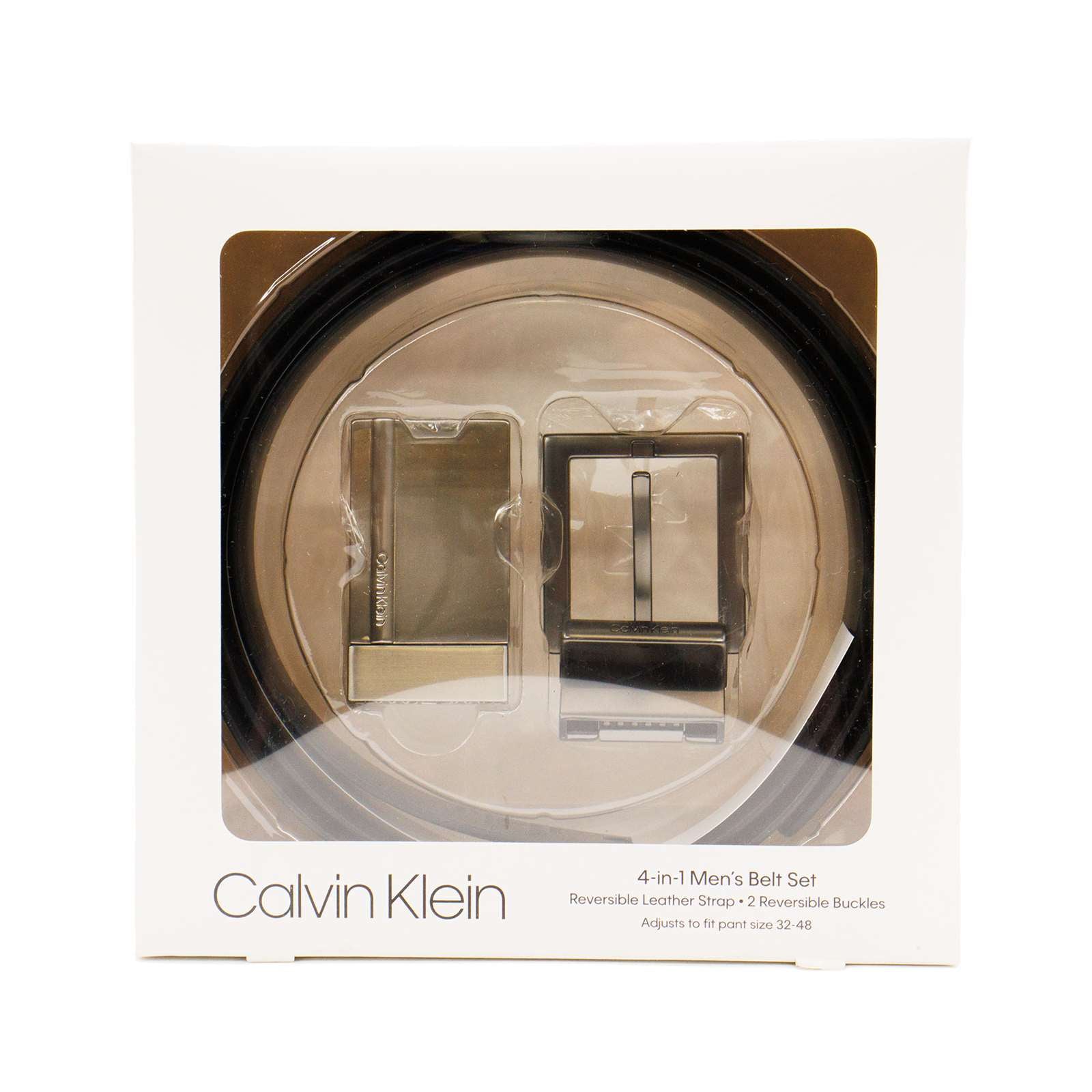 Calvin Klein Men Reversible Leather Belt 4 Piece Set