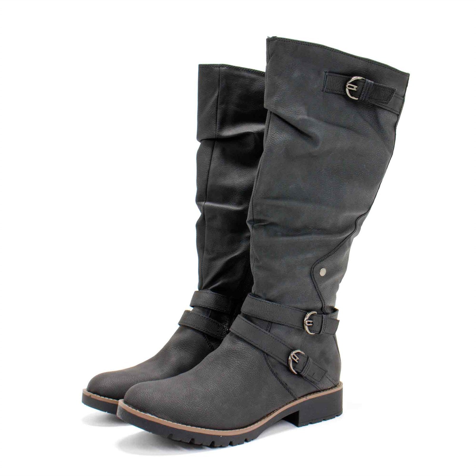 Sun+Stone Women Brinley Faux Leather Knee High Boot