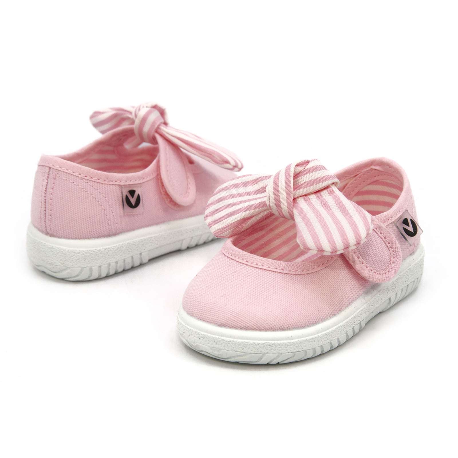 Victoria Toddler Slip On Canvas Bow Shoes