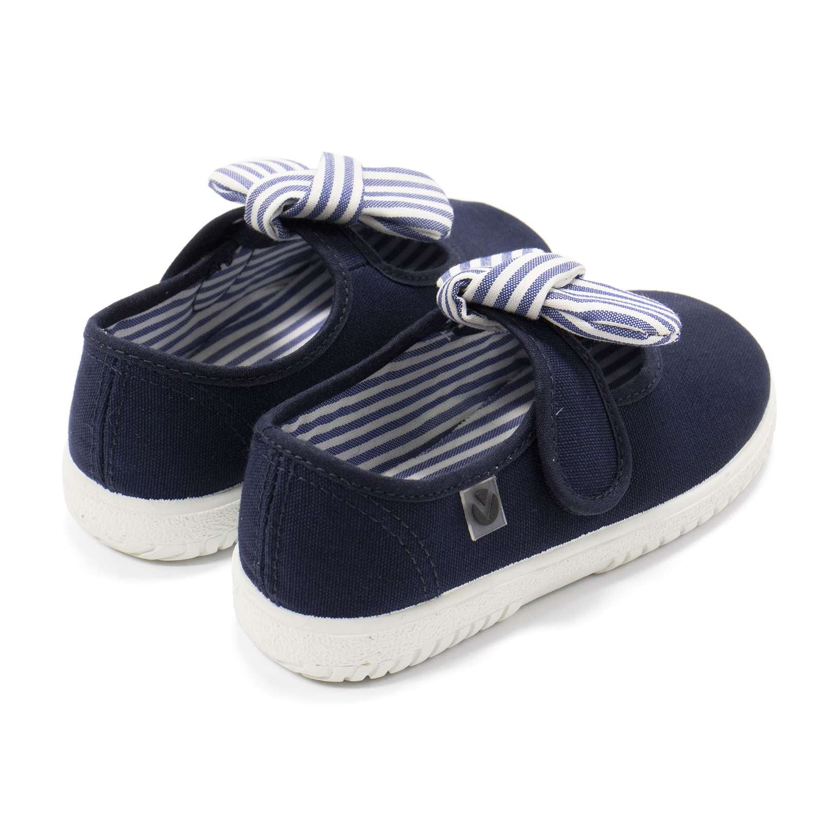 Victoria Toddler Slip On Canvas Bow Shoes