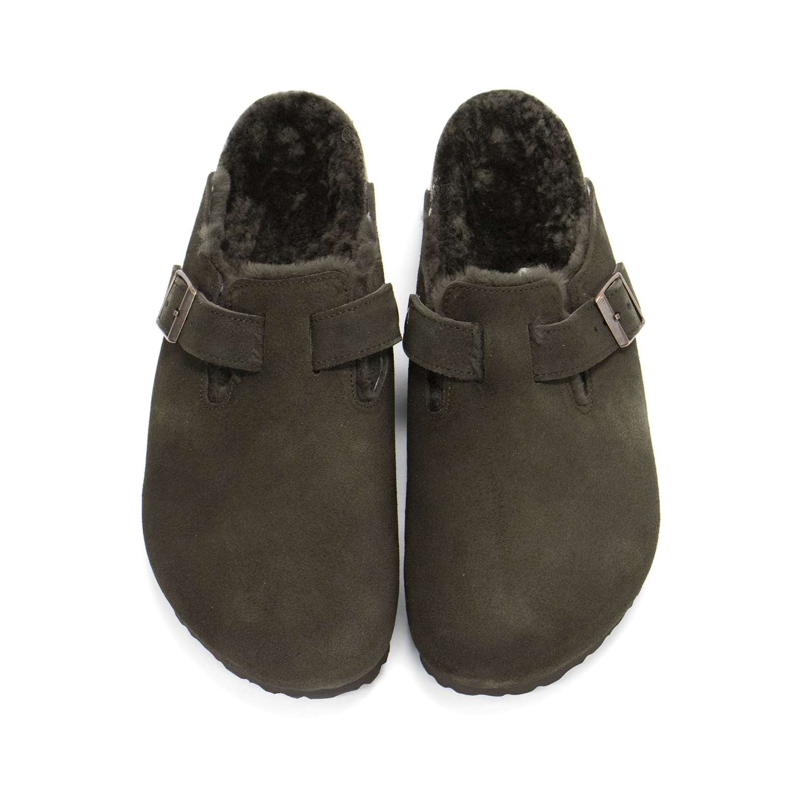 Birkenstock Men Boston Shearling Suede Clogs