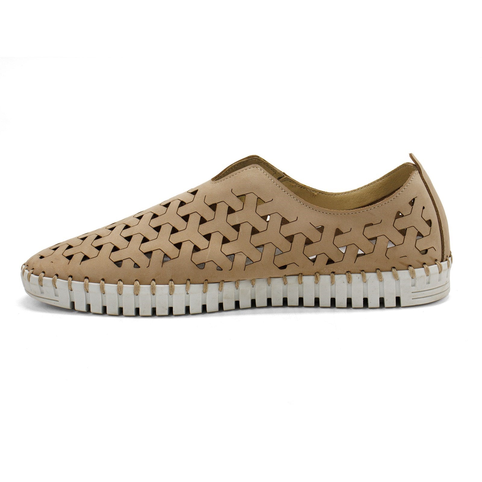 Eric Michael Women Inez Leather Slip-On Flat Comfort Shoes