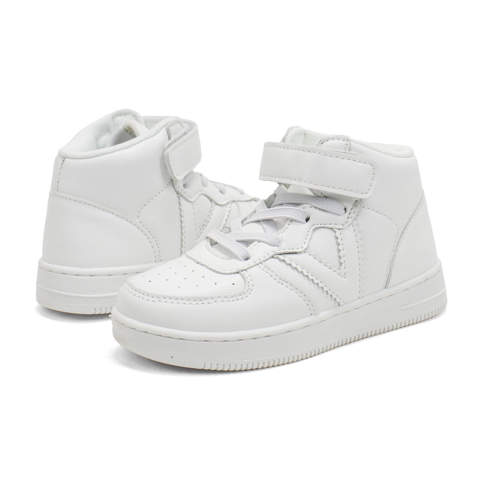 Victoria Boy Tiempo Faux Leather High-Top Sneakers