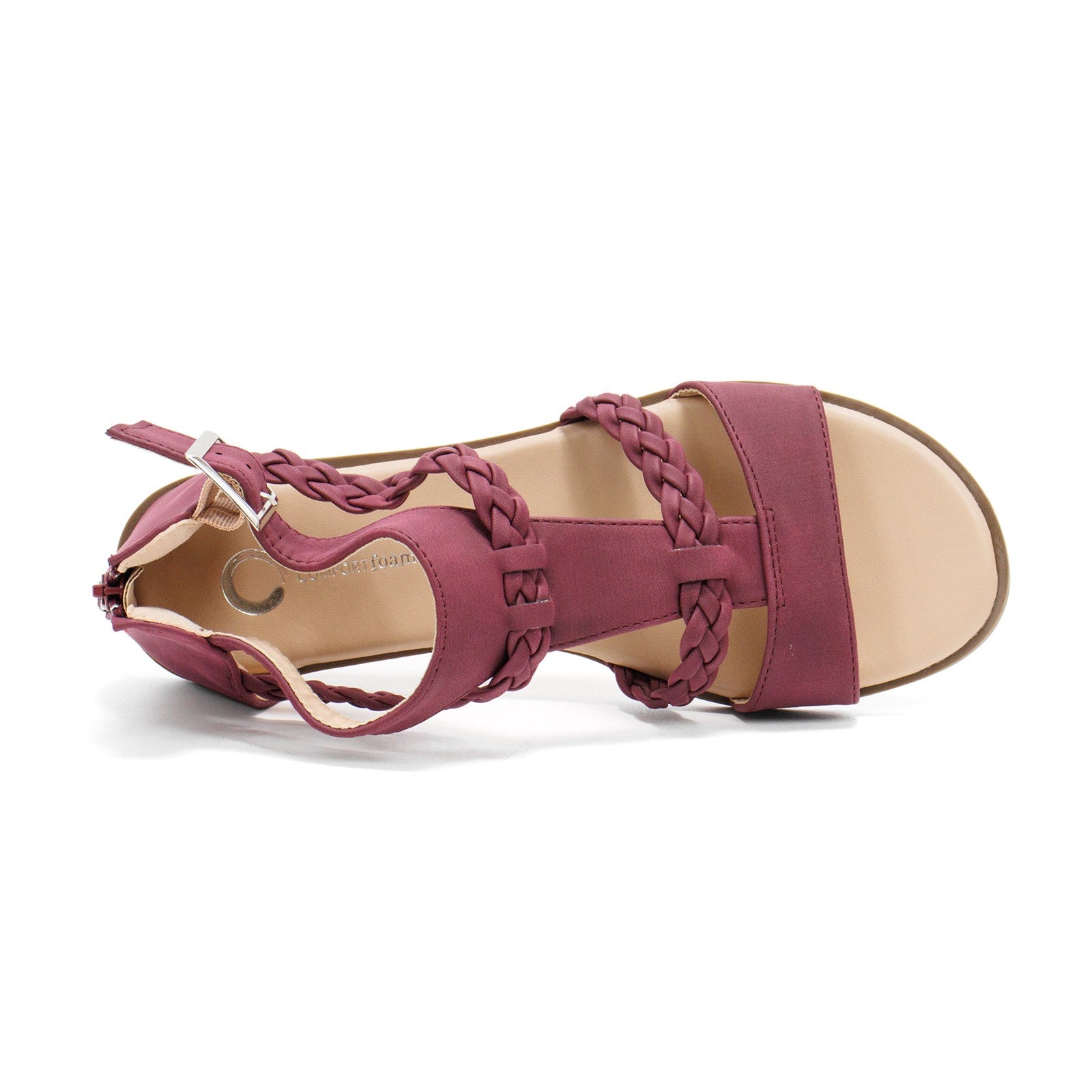 Journee Collection Women Florence Braided Flat Sandal