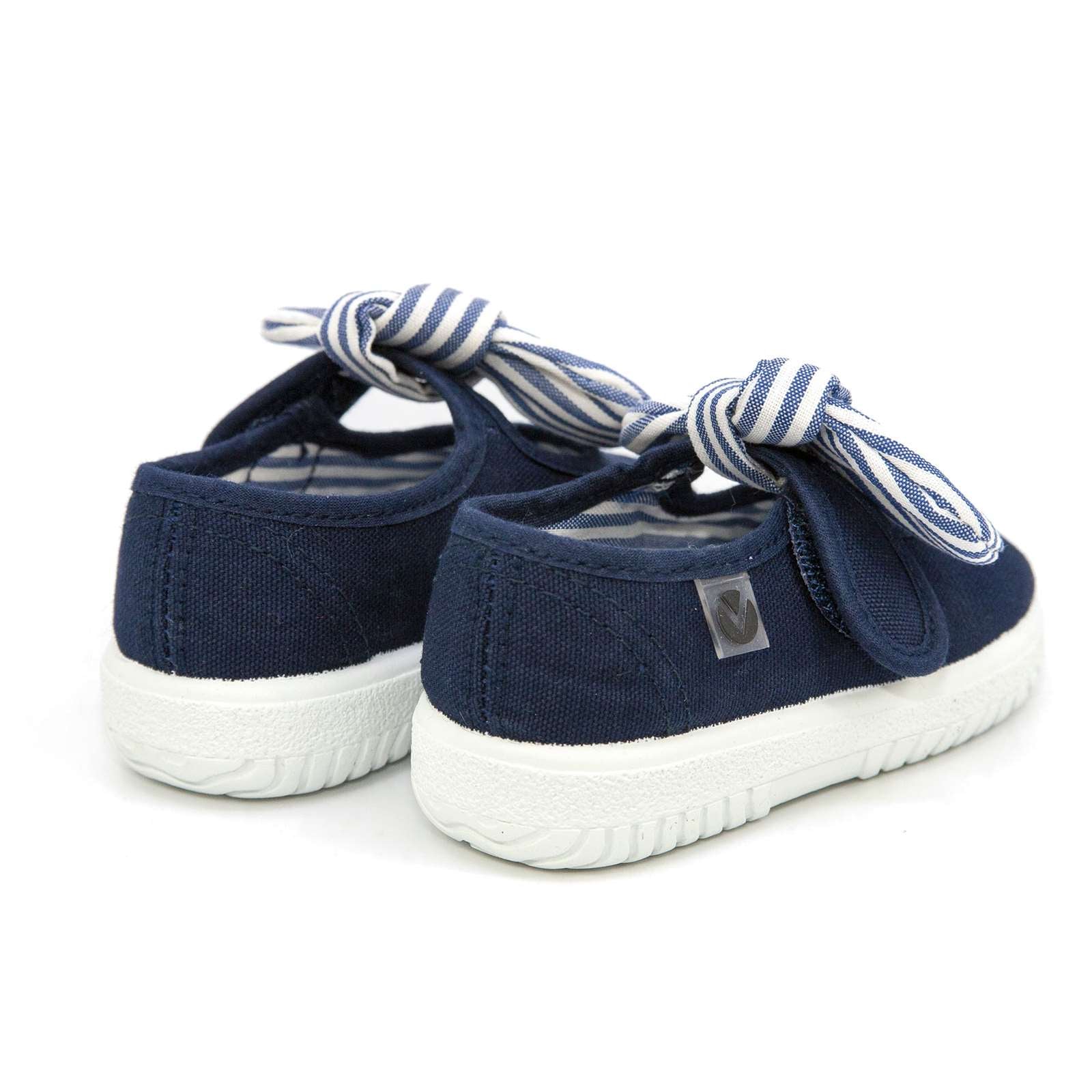 Victoria Toddler Slip On Canvas Bow Shoes