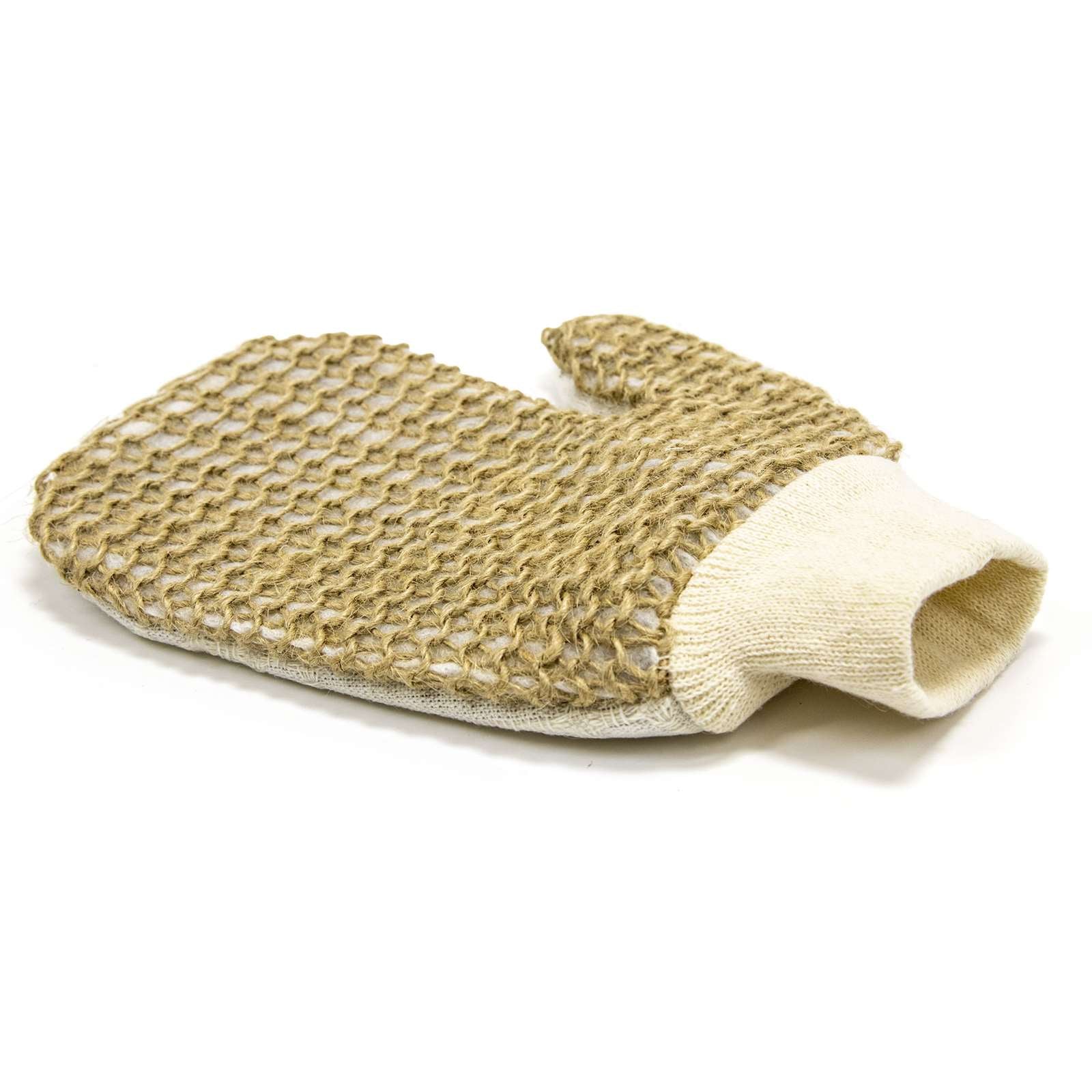 Fe Unisex Jute Weave Gingered Bath Mitten