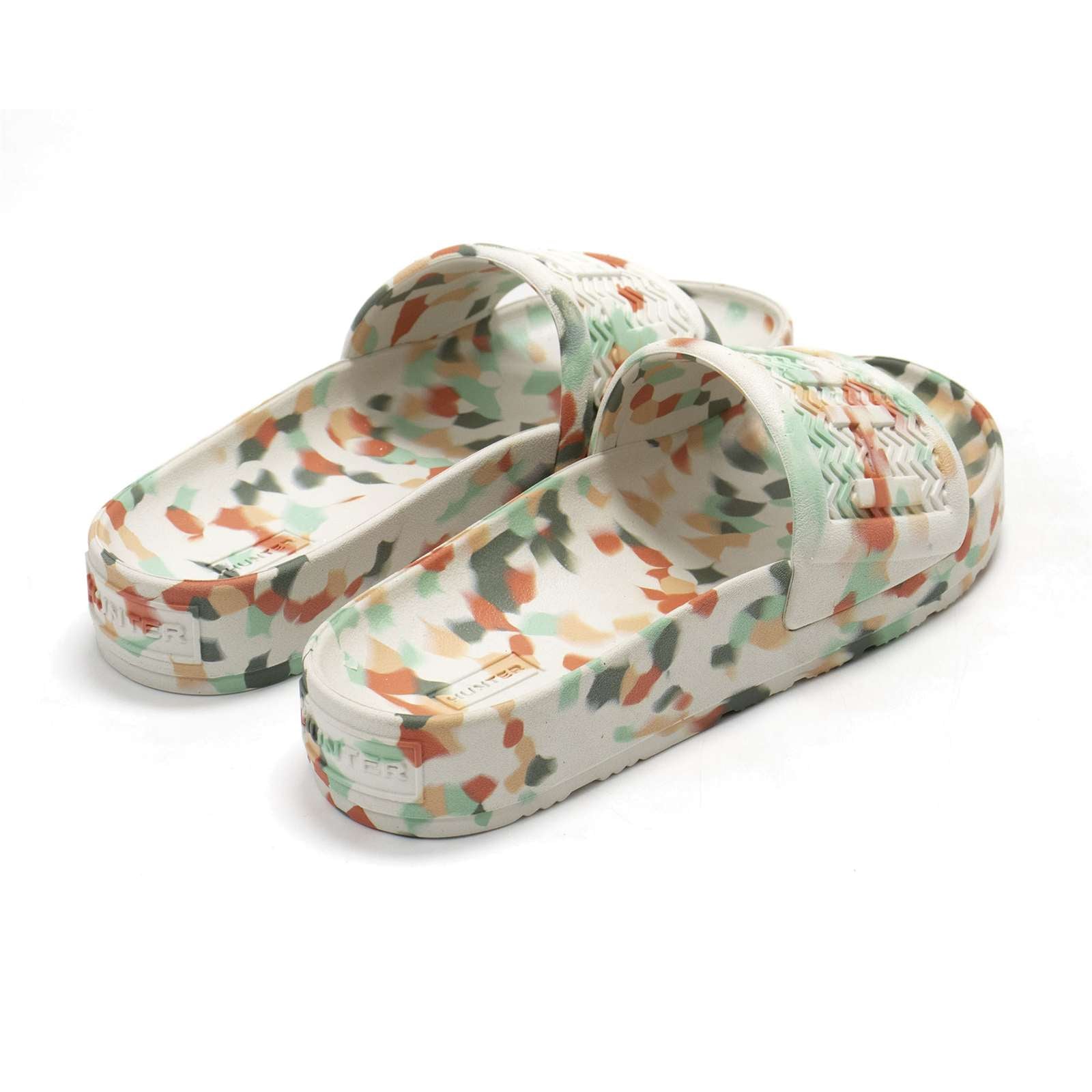 Hunter Women Bloom Algae Marble Slide Sandals