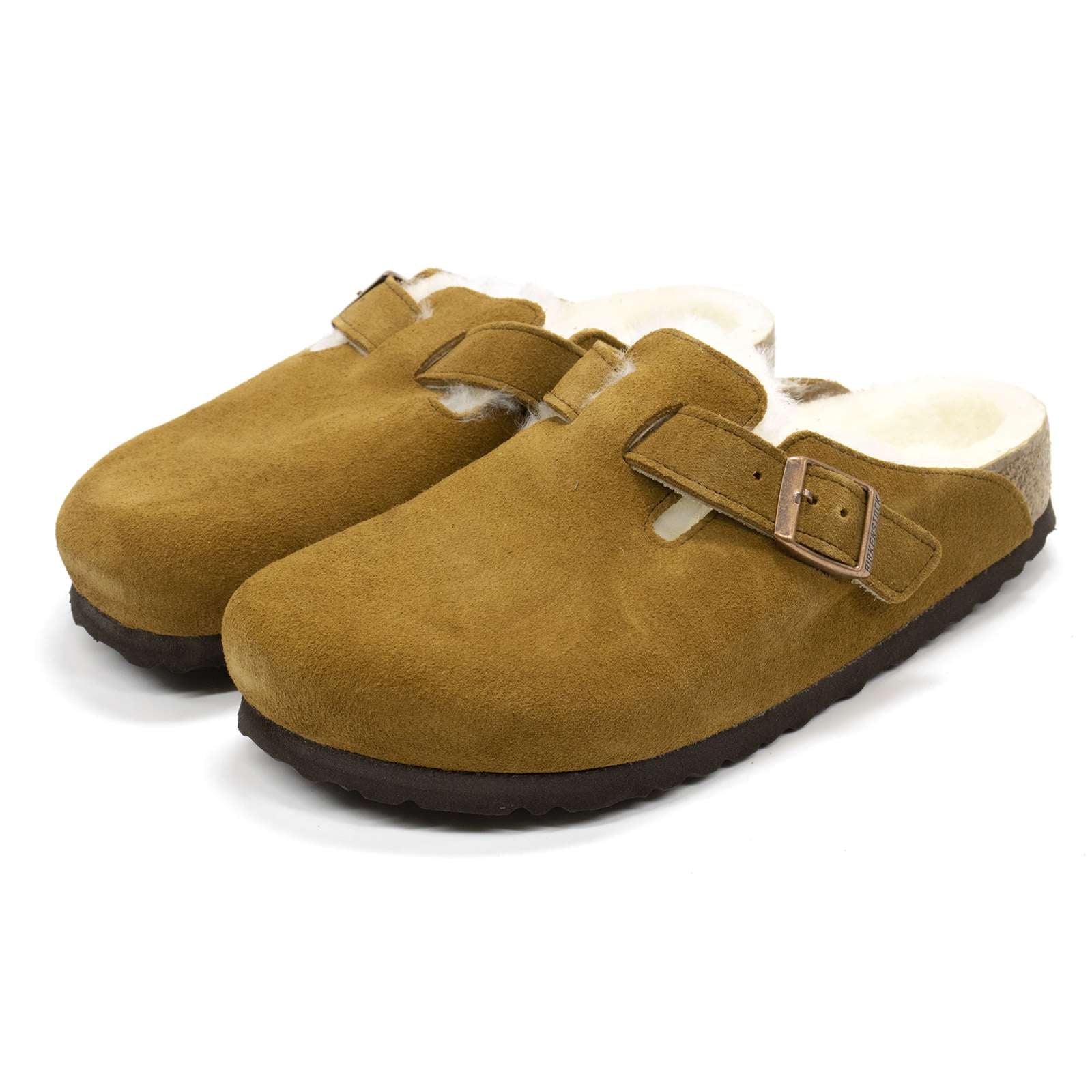 Birkenstock Men Boston Shearling Suede Clogs