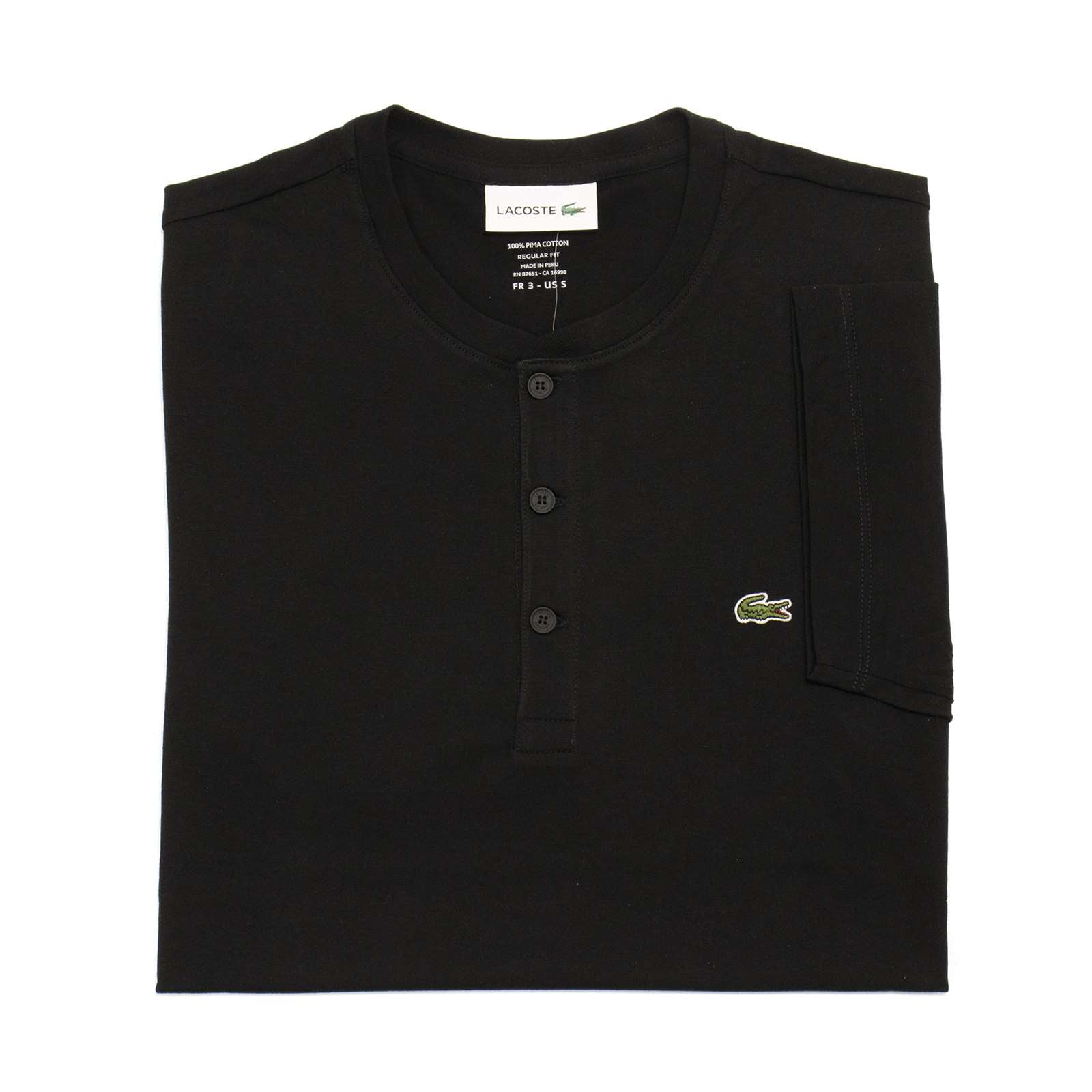 Lacoste Men Cotton Henley Neck T-Shirt