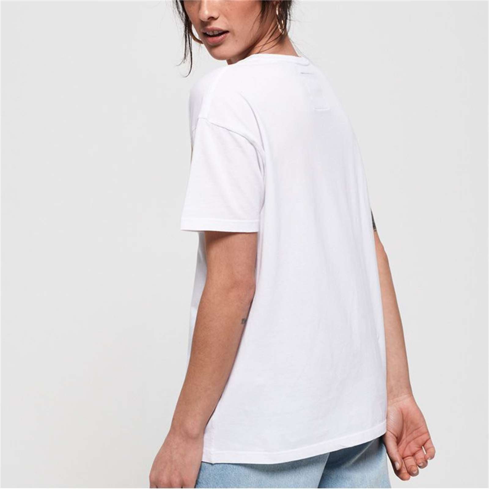 Super Dry Women Premium Brand Foil Portland Tee