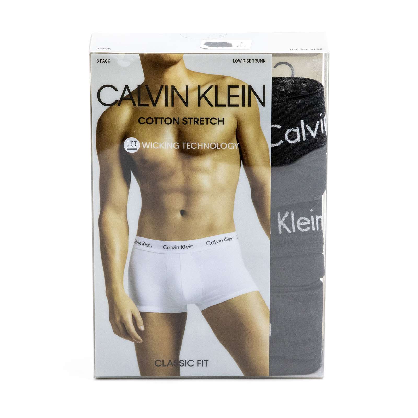 Calvin Klein Men Cotton Stretch Low Rise 3-Pack Trunk Set