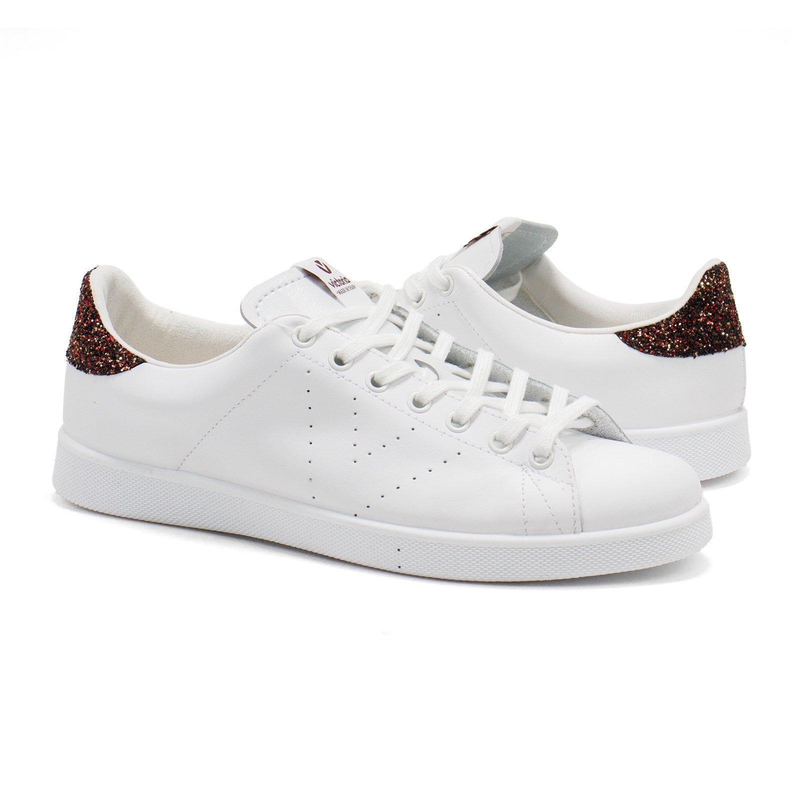 Victoria Women Leather Sneakers With Glitter