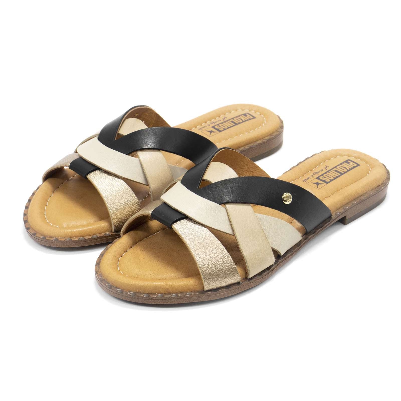 Pikolinos Women Algar Leather Slide Sandals