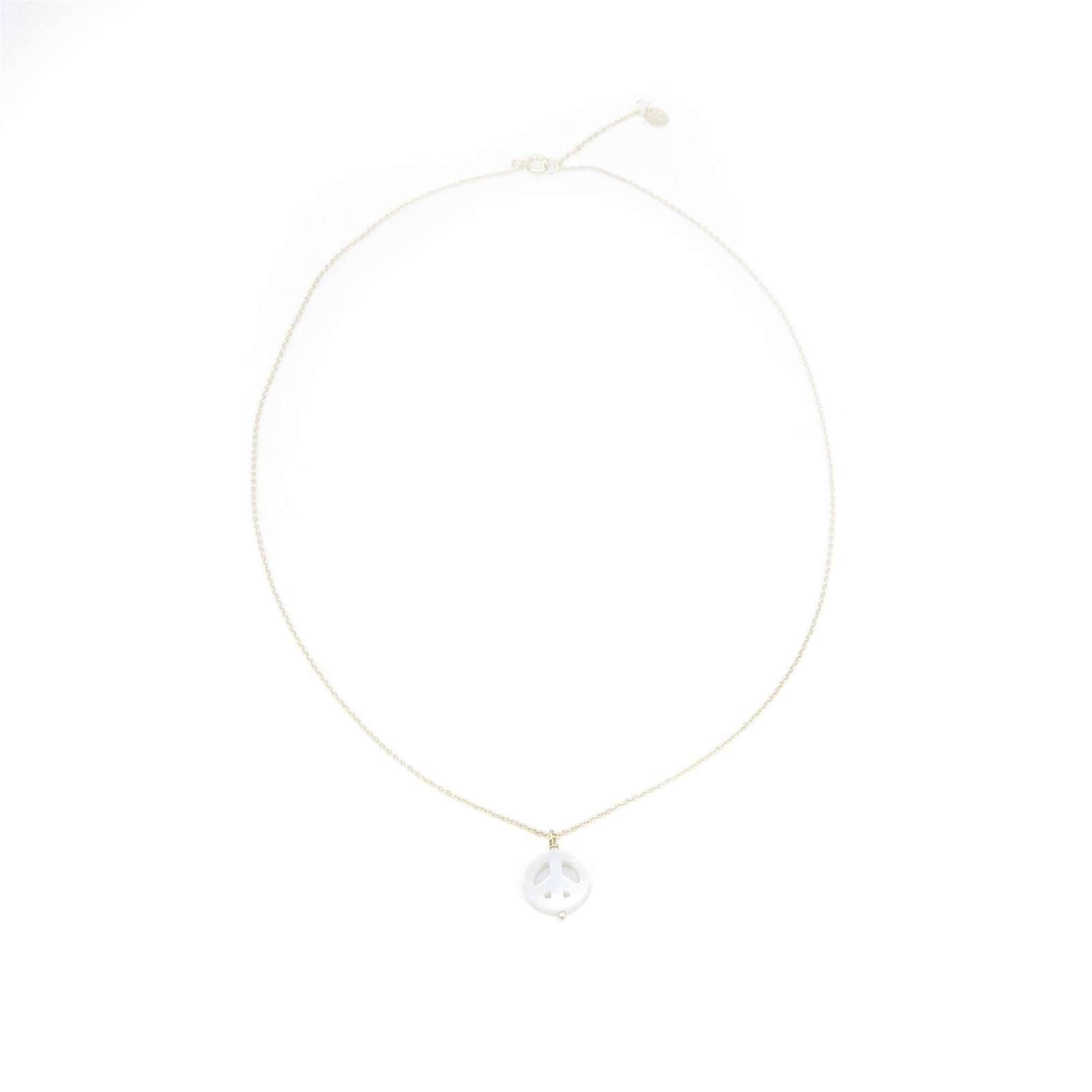 Athra Women Peace Sign Necklace With Extension