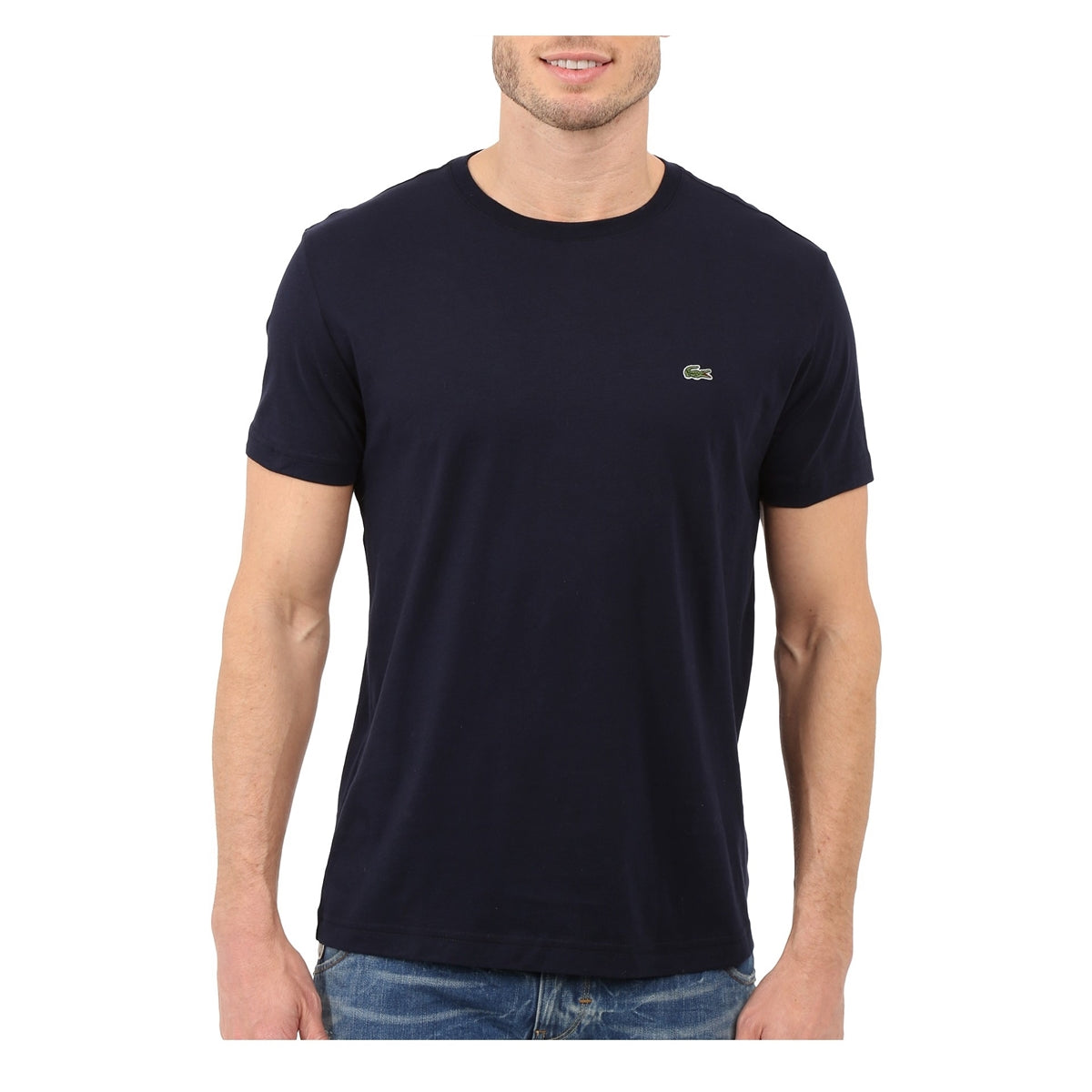 Lacoste Men Standard Short Sleeve Pima Crewneck Tee