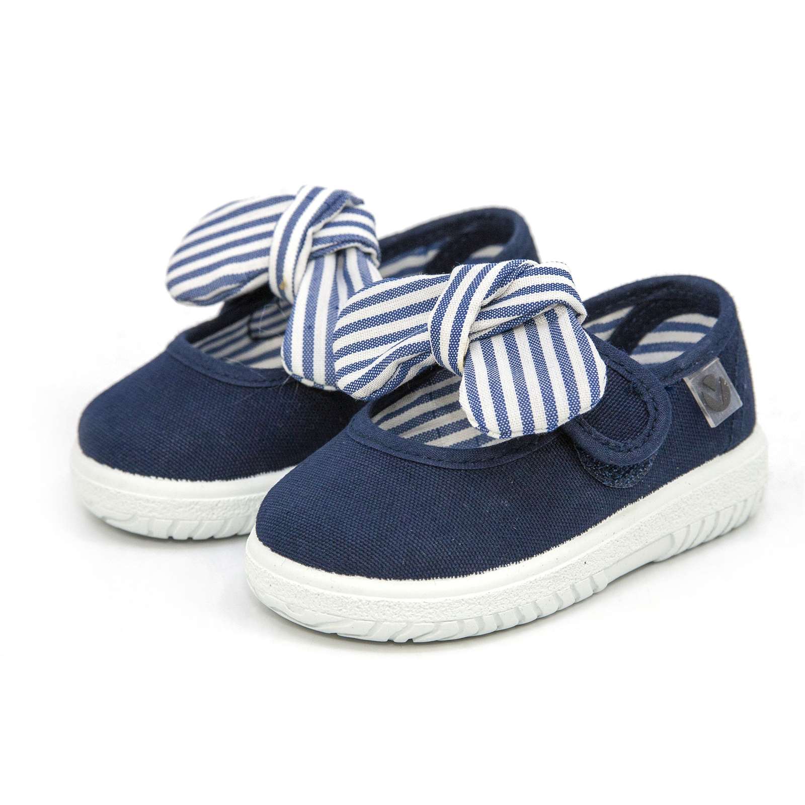 Victoria Toddler Slip On Canvas Bow Shoes