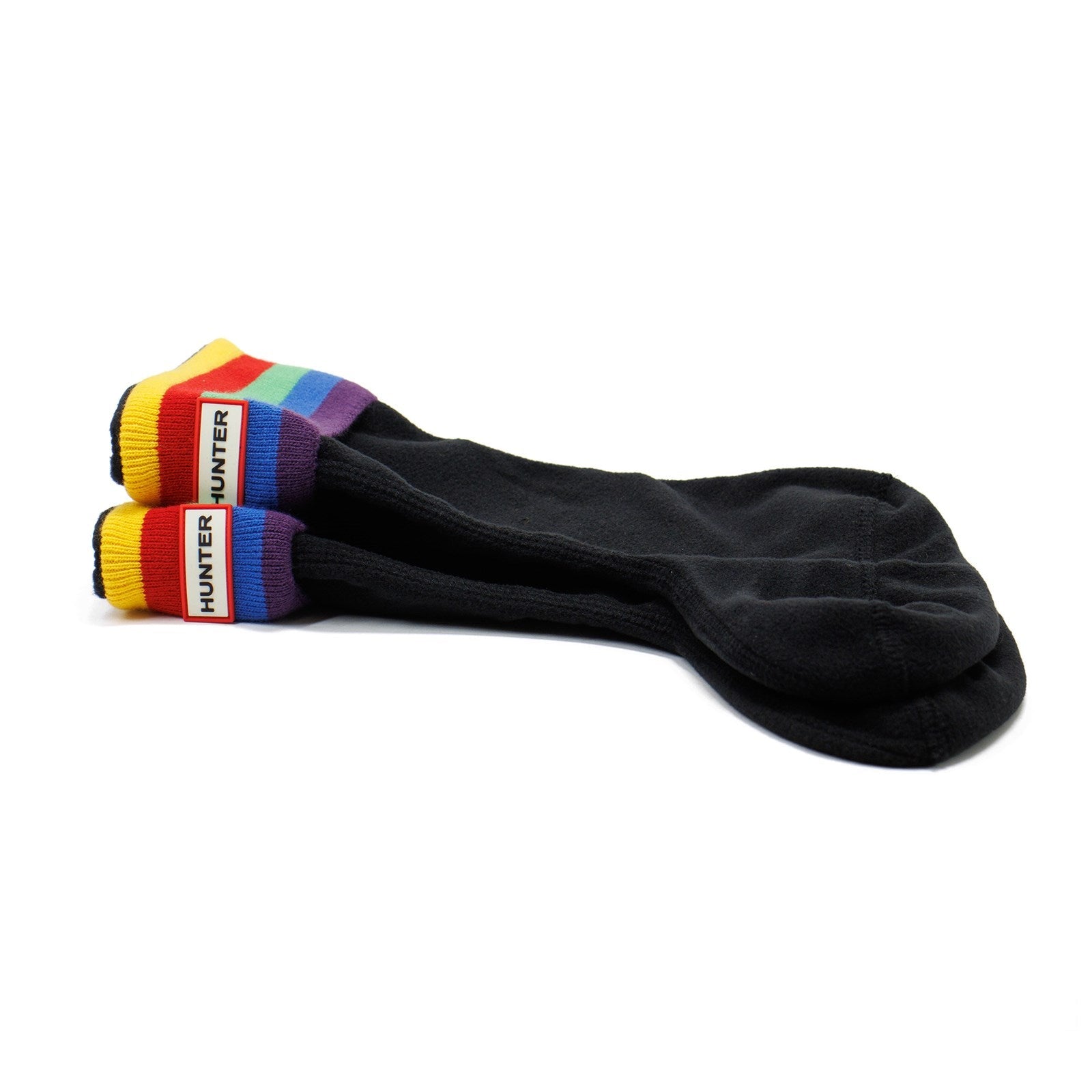 Hunter Boy Kids Recycled Rainbow Stripe Cuff Boot Sock