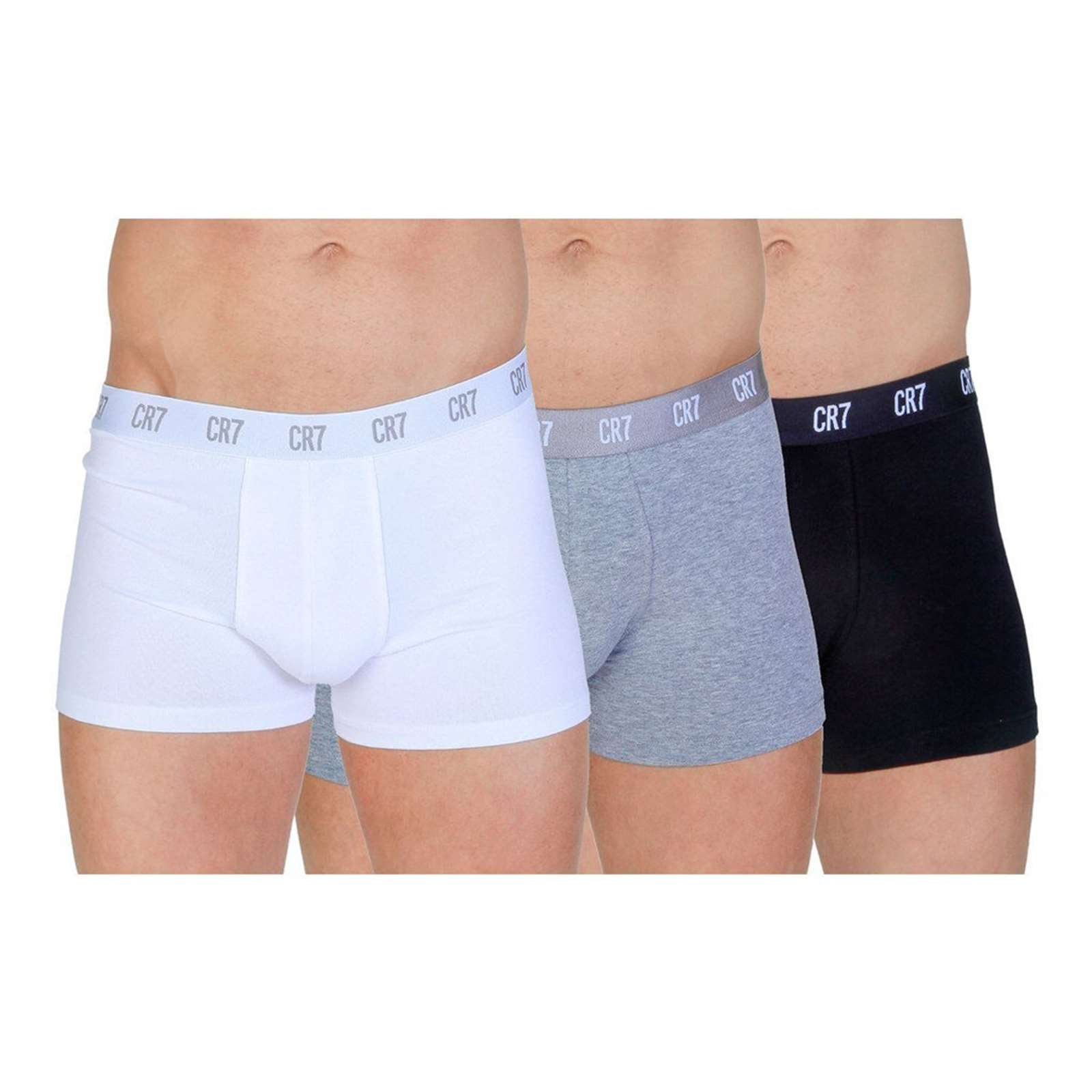 Cr7 Men 3-Pack Trunk Cotton Stretch Boxers