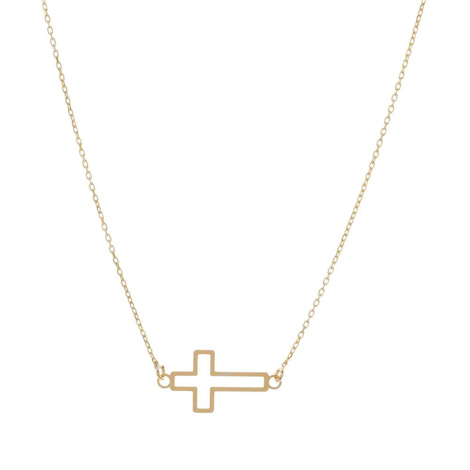 Athra Women Open Cross Necklace With Extension