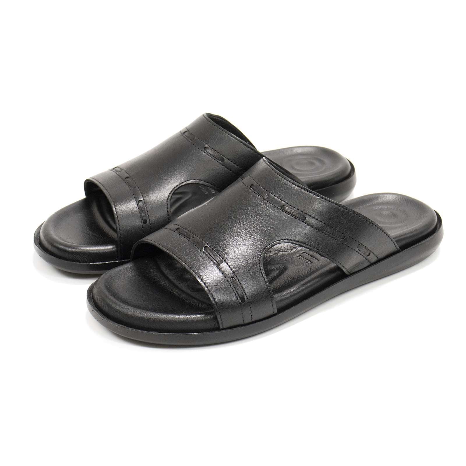 Spring Step Men Benn Leather Slide Sandal