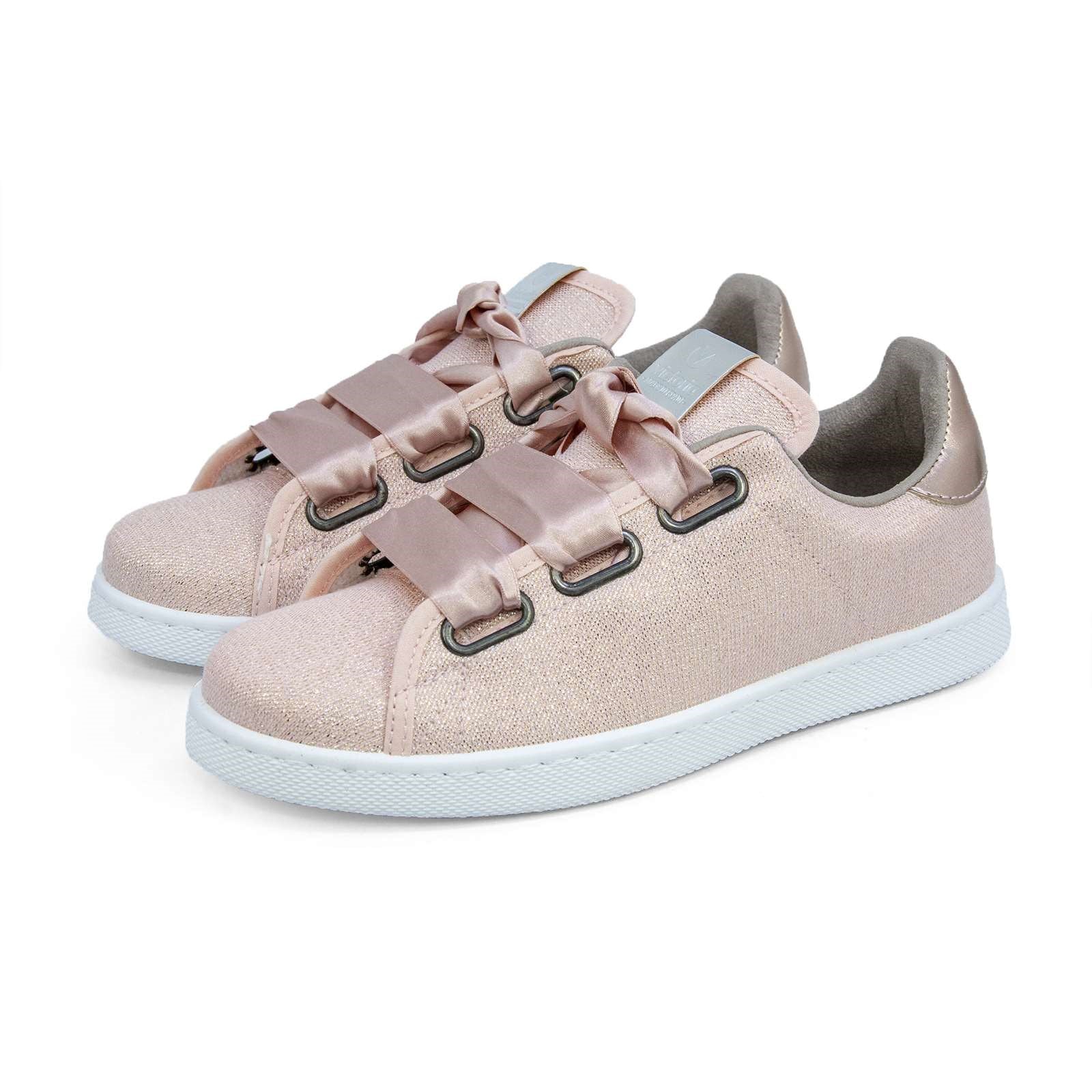 Victoria Women Satin Ribbon Lace-Up Sneaker