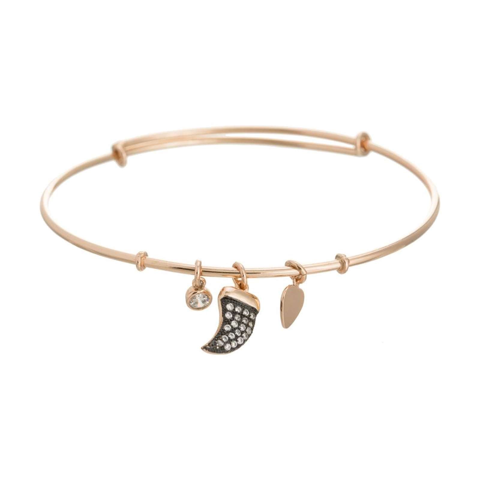 Athra Women Adjustable Horn Charm Bangle