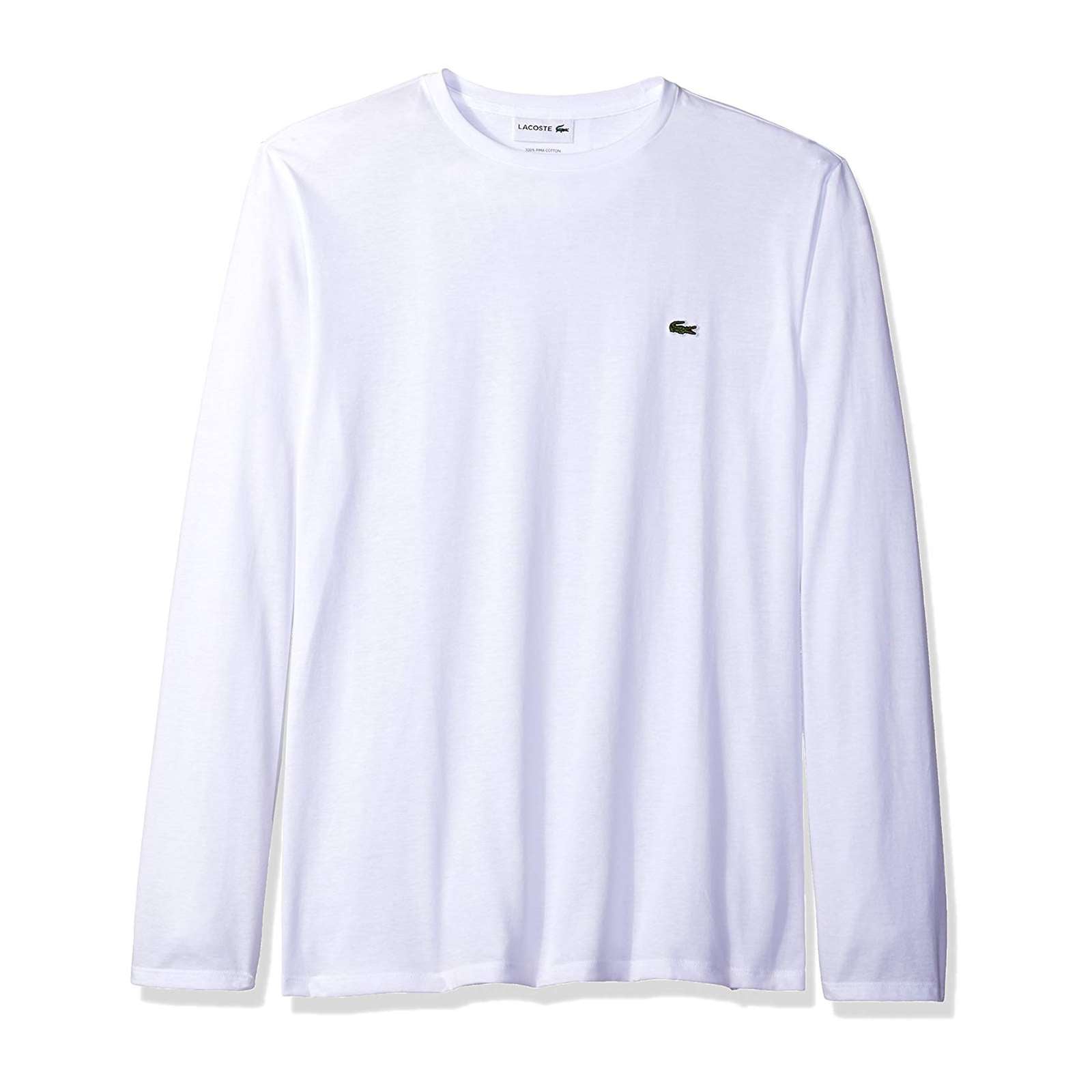 Lacoste Men Long Sleeve Jersey Pima Crewneck T-Shirt