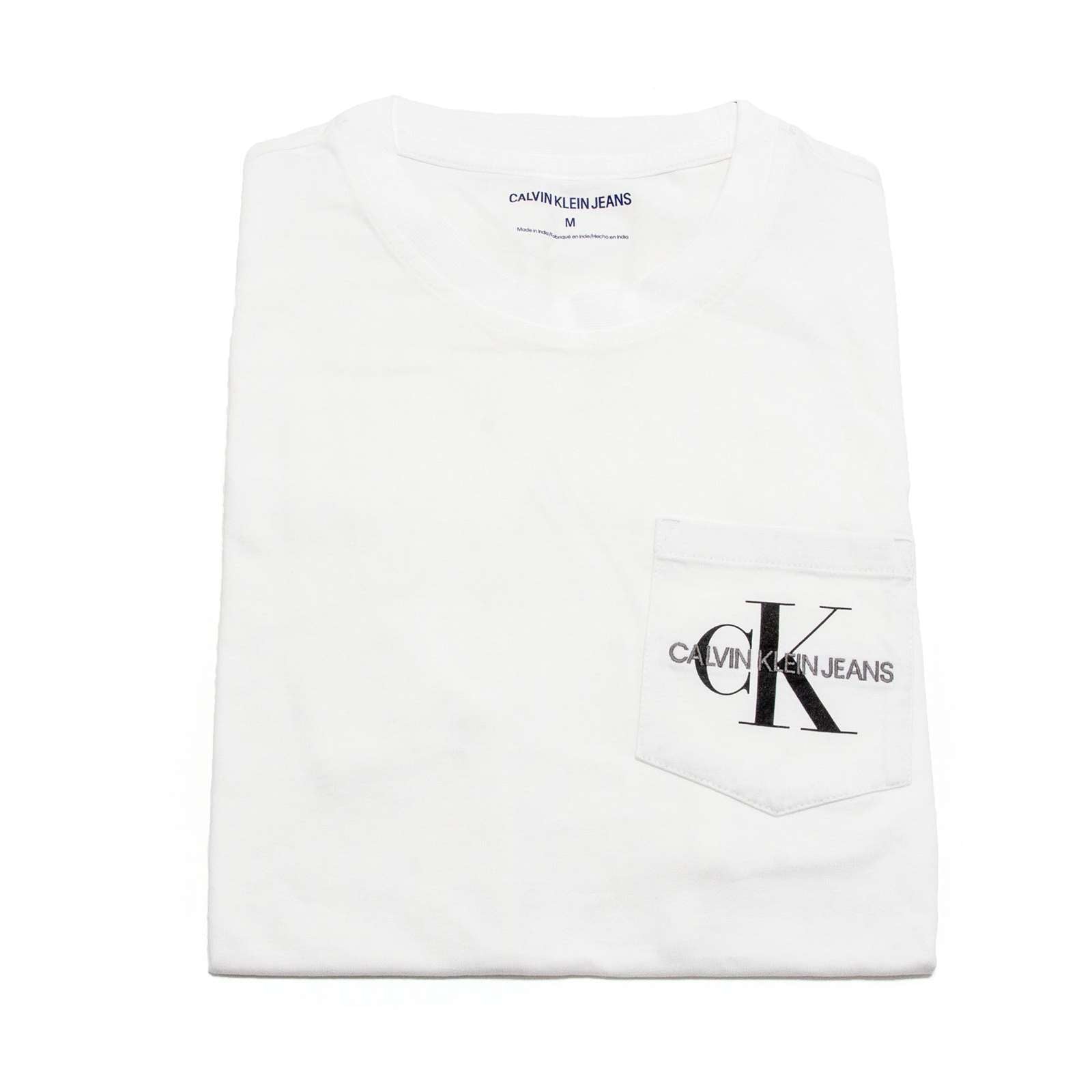 Calvin Klein Men Garment Dyed Monogram Pocket Tee