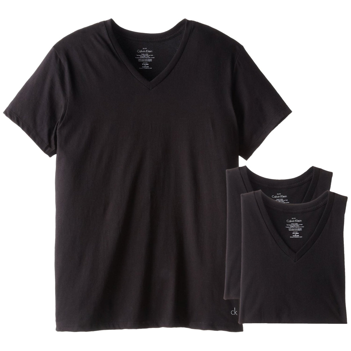 Calvin Klein Men 3 Classic Fit V-Neck T-Shirts