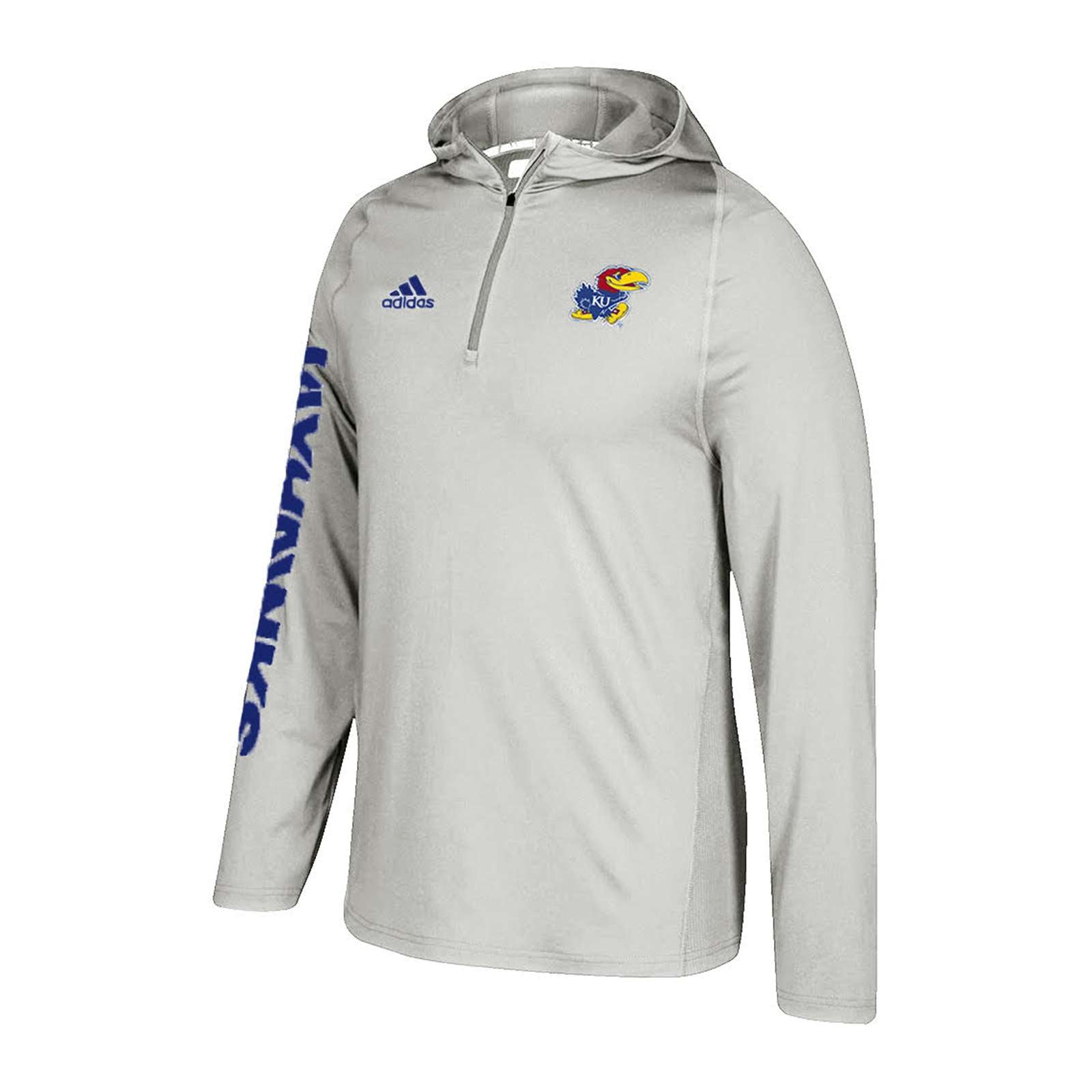 Adidas Men Ncaa Kansas Jayhawks 1/4 Zip Hoodie