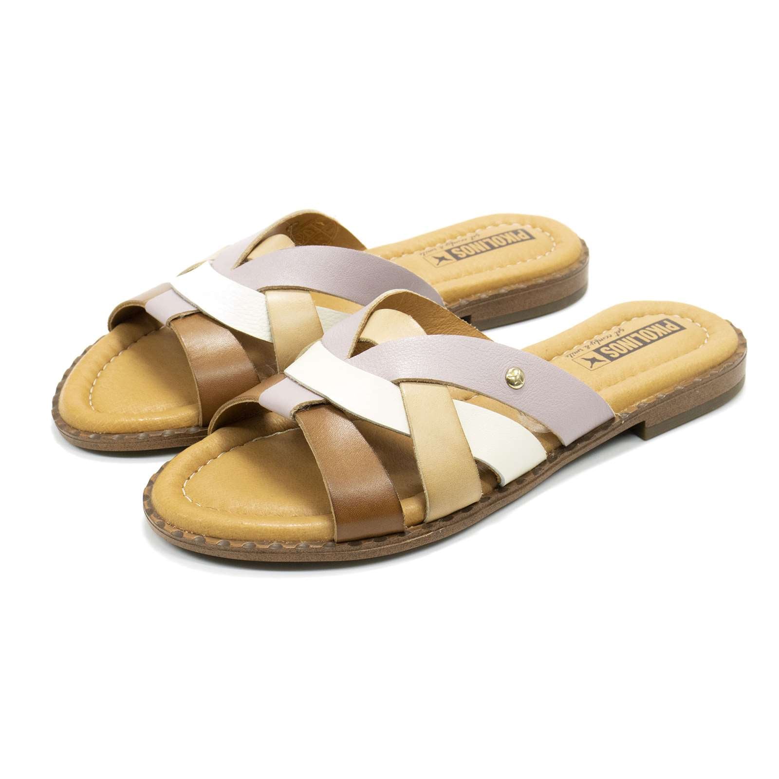 Pikolinos Women Algar Leather Slide Sandals