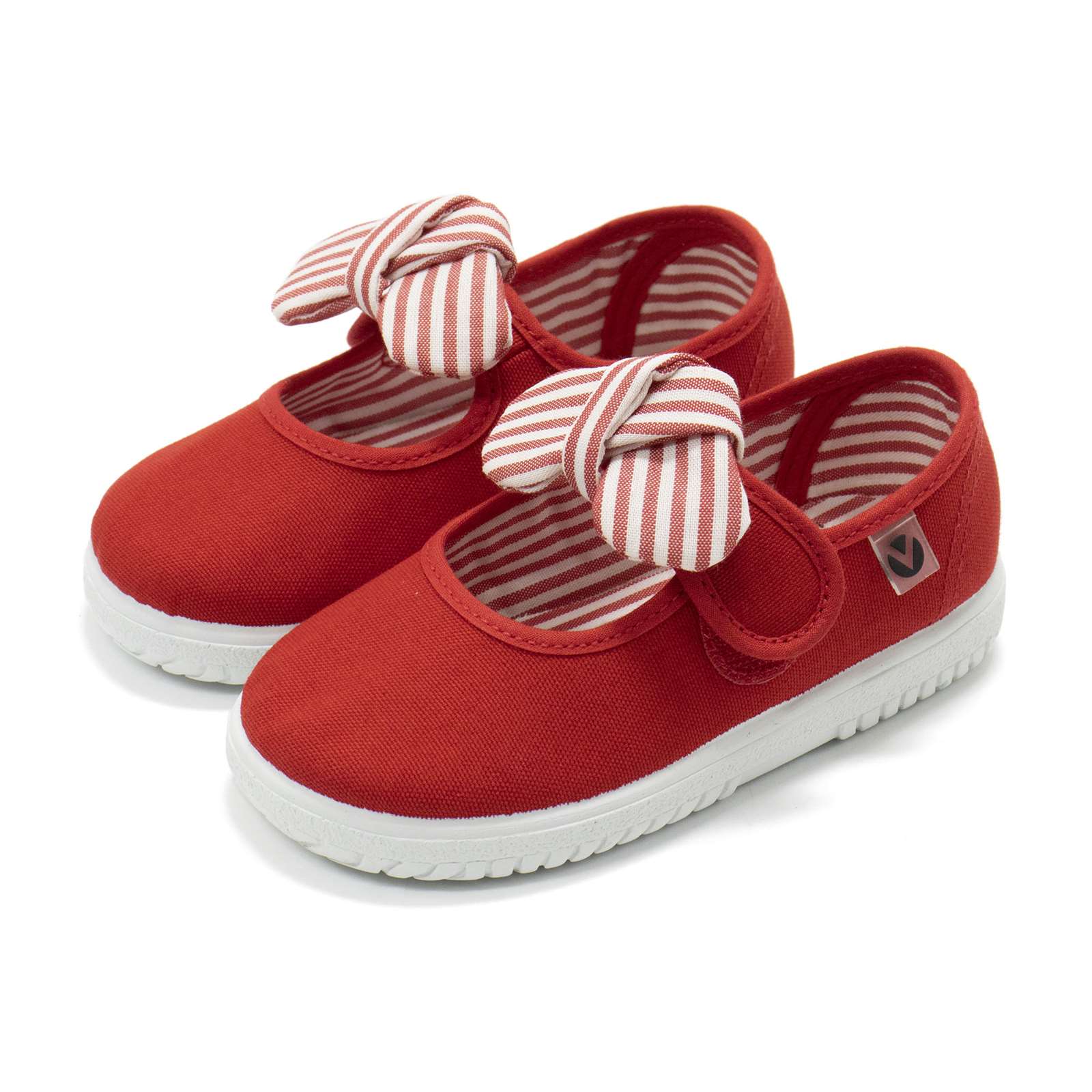 Victoria Toddler Slip On Canvas Bow Shoes