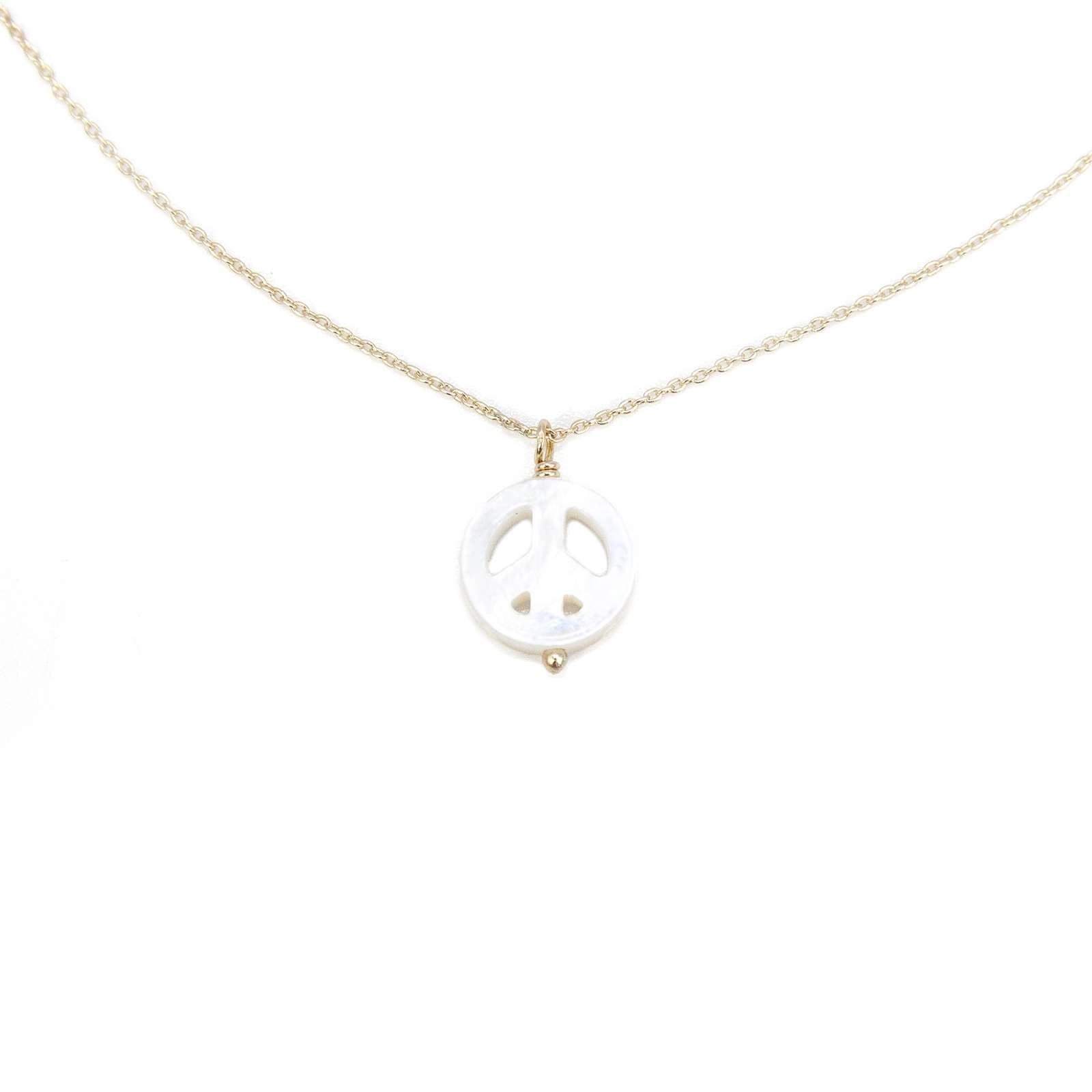 Athra Women Peace Sign Necklace With Extension