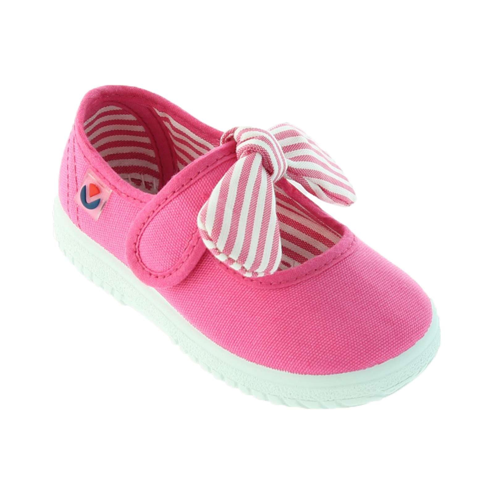 Victoria Girl Slip On Canvas Bow Shoes