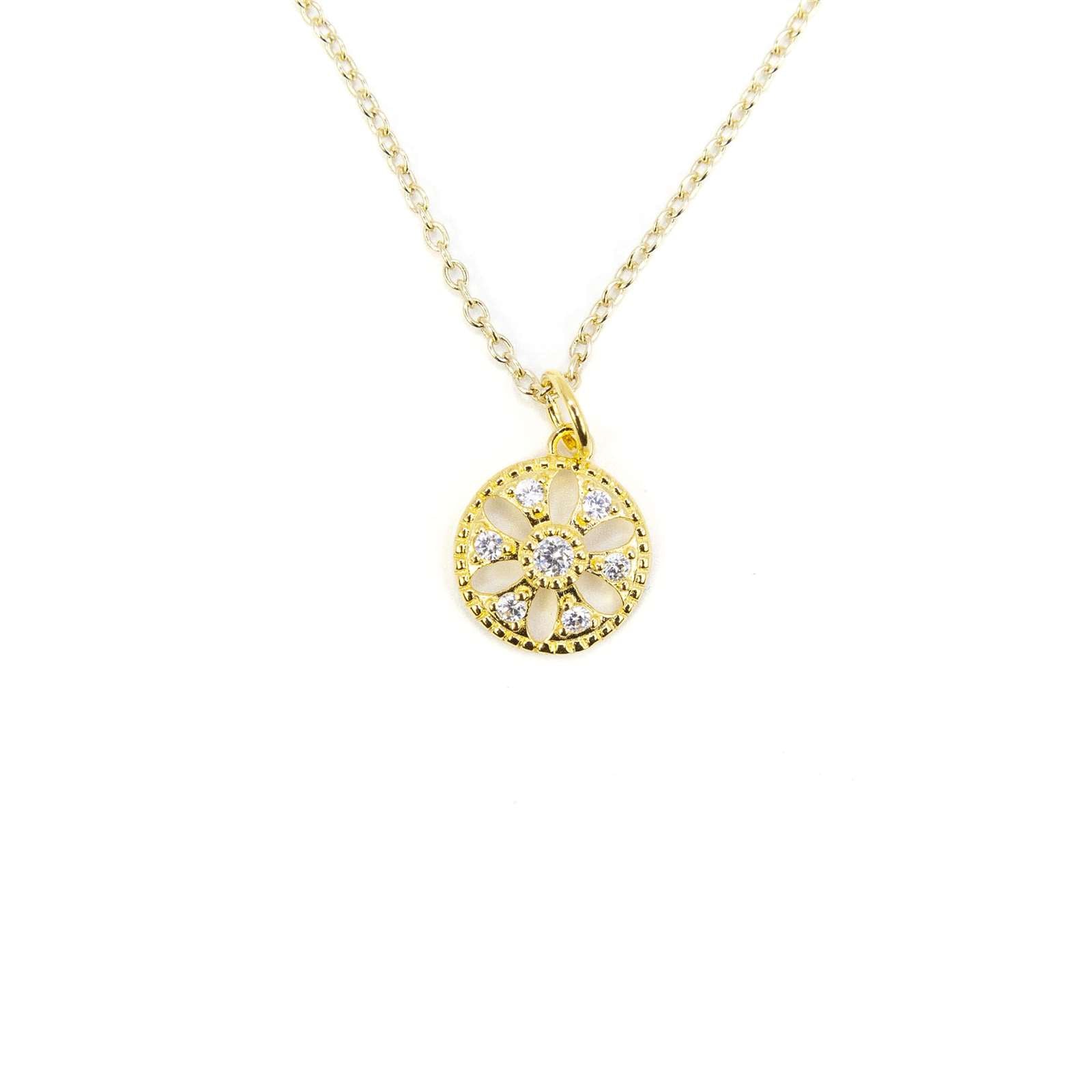 Athra Women Round Open Flower Necklace