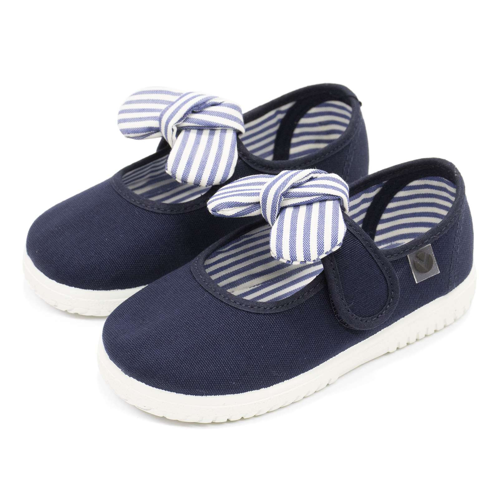 Victoria Toddler Slip On Canvas Bow Shoes