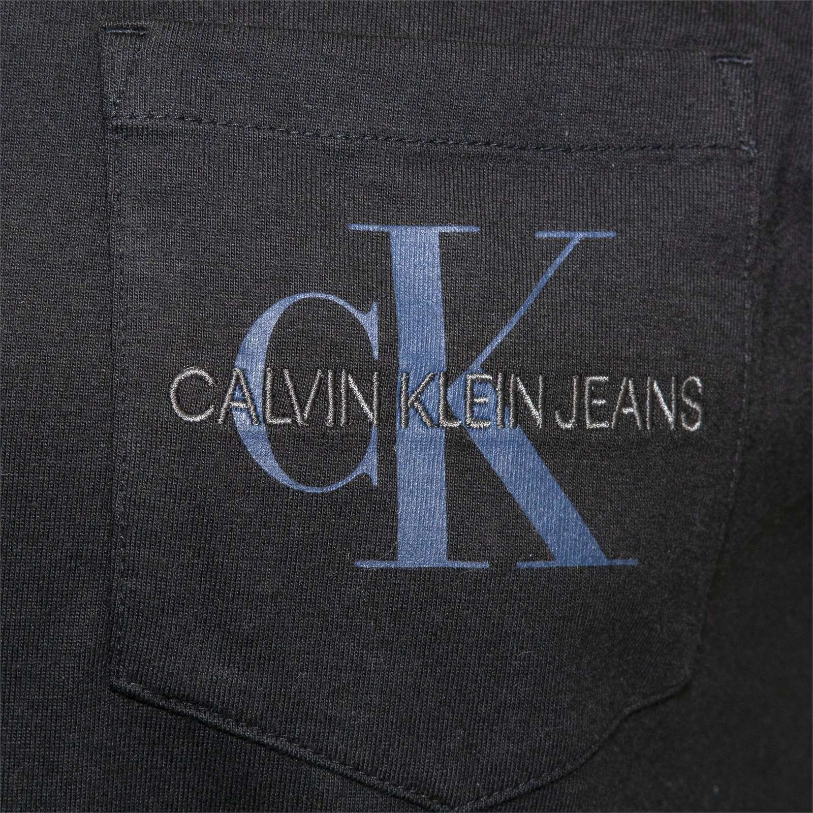 Calvin Klein Men Garment Dyed Monogram Pocket Tee