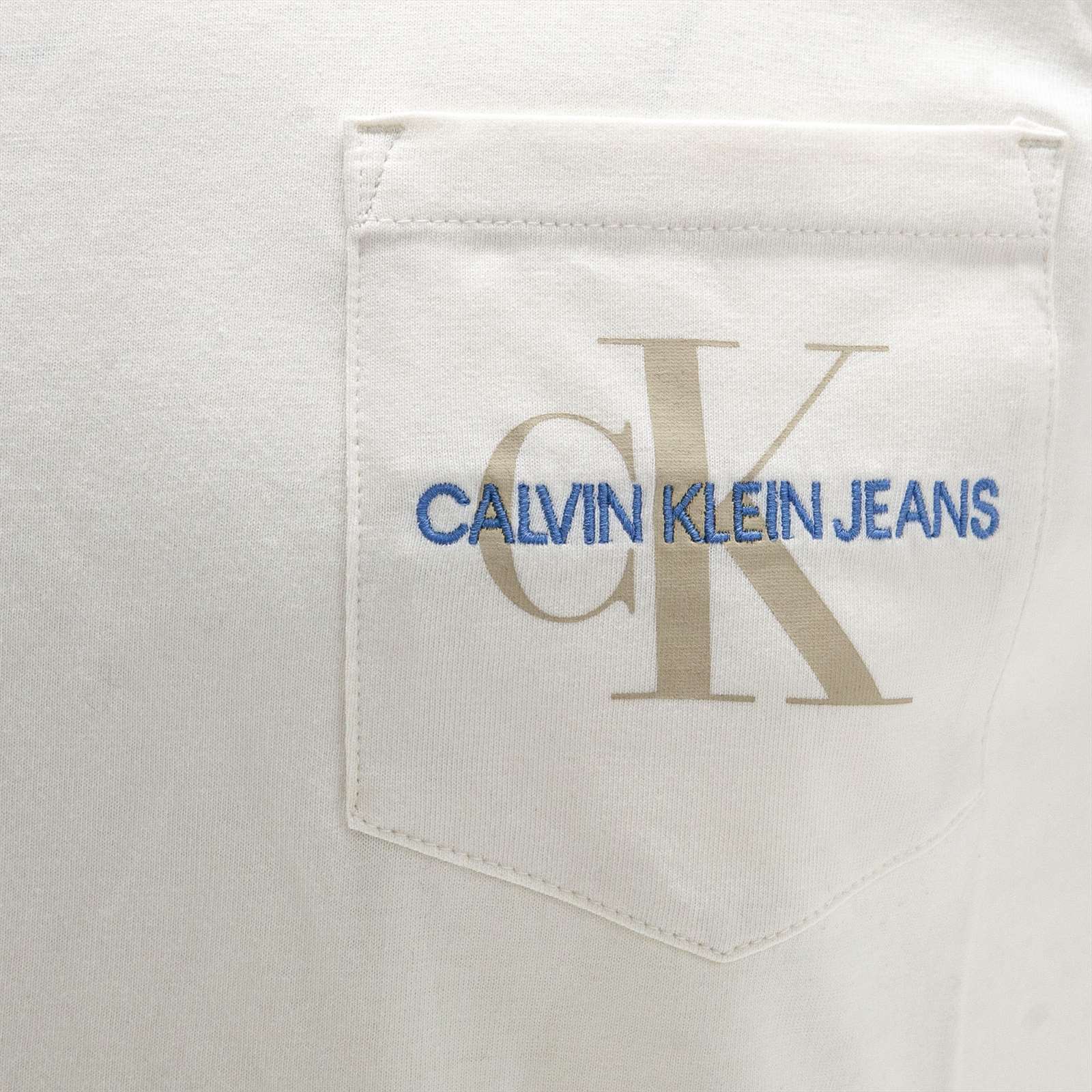 Calvin Klein Men Garment Dyed Monogram Pocket Tee