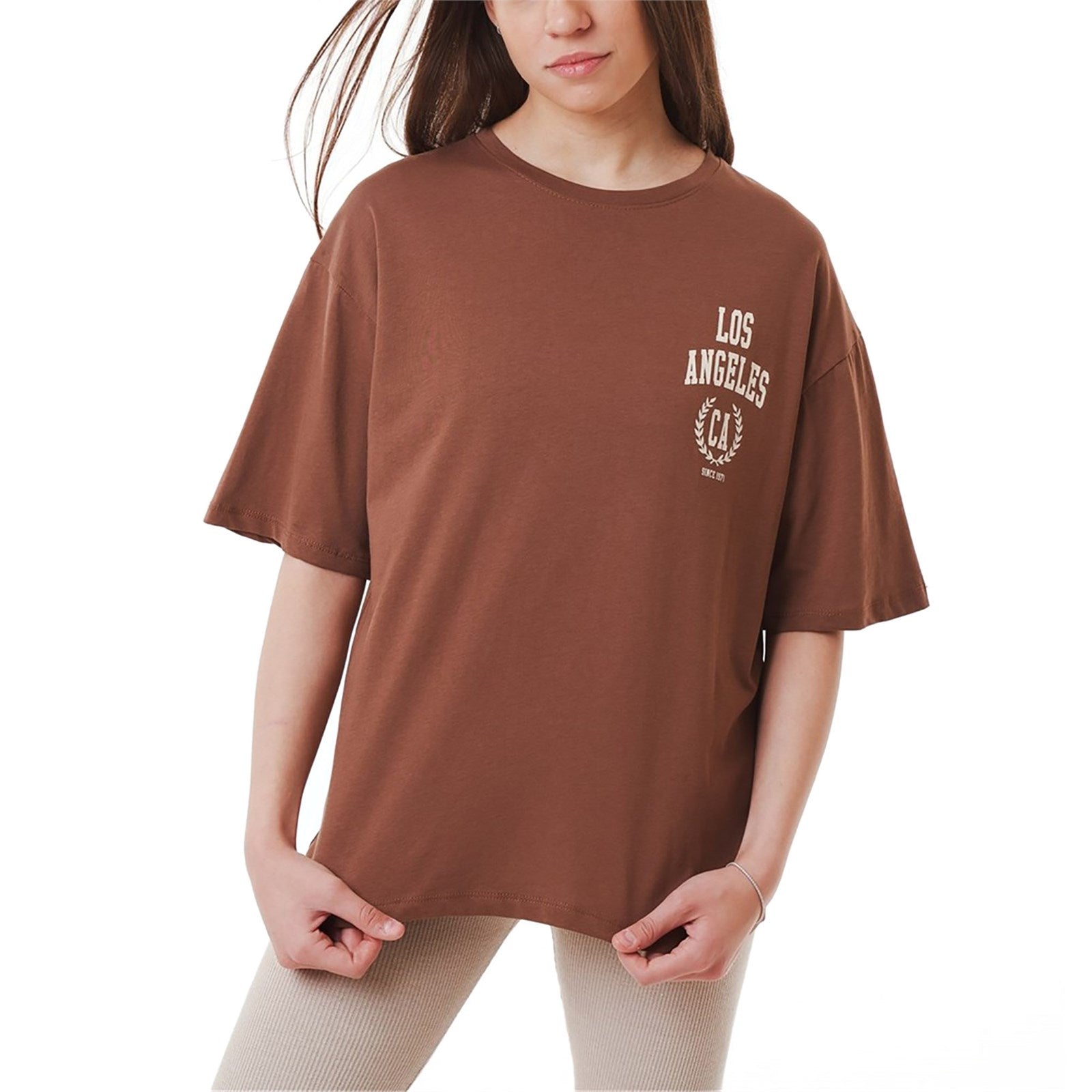 Ambar Women La Logo Relaxed Fit T-Shirt