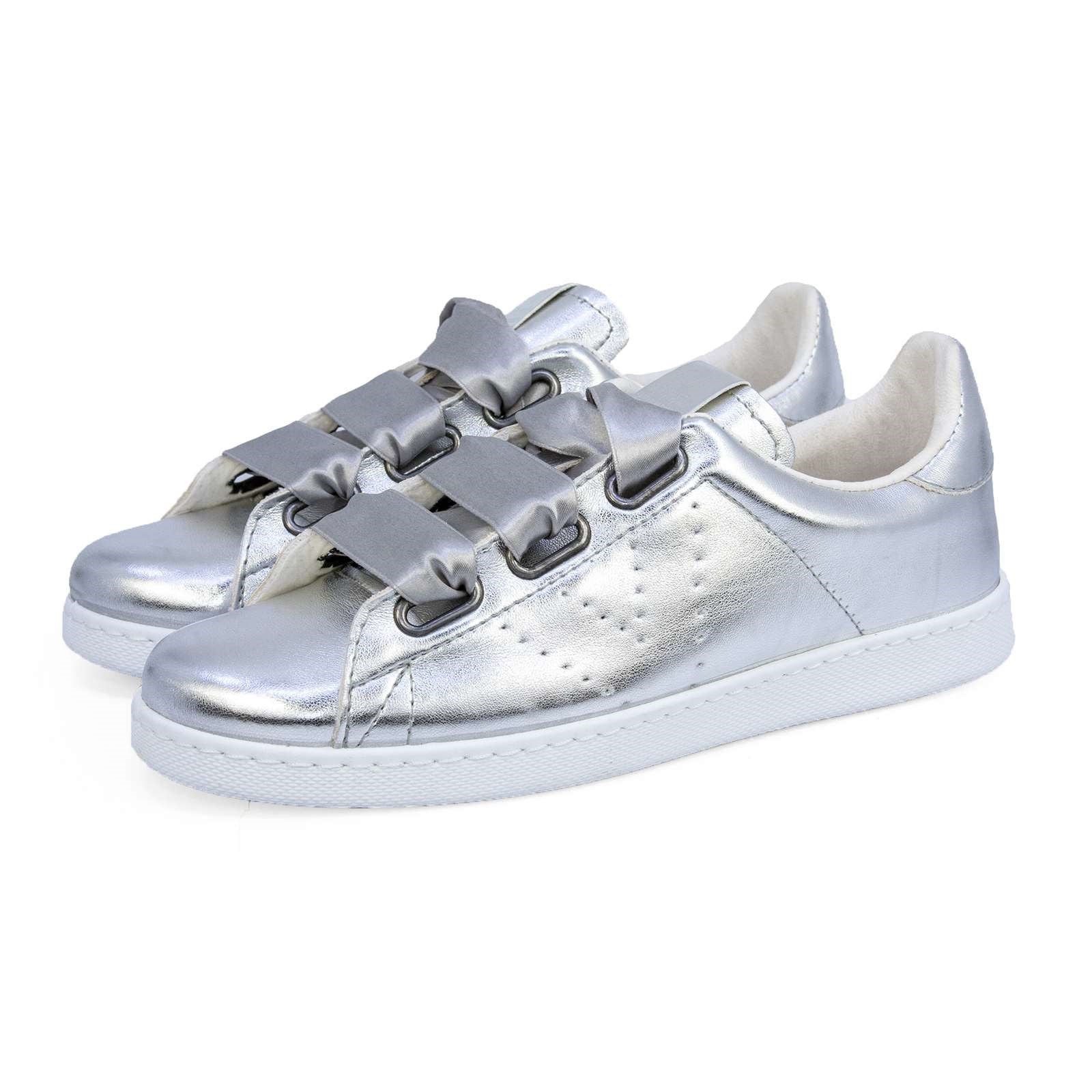 Victoria Women Satin Ribbon Lace-Up Sneaker