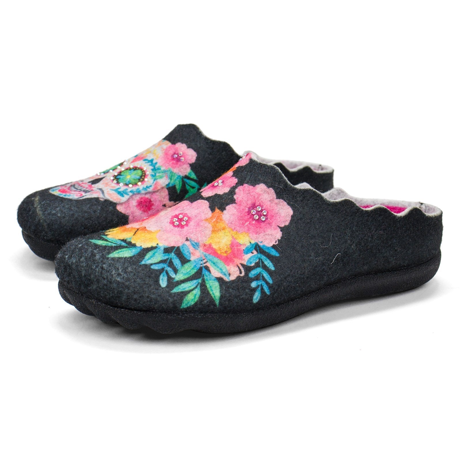 Flexus Women Sugarskull Wool Slippers