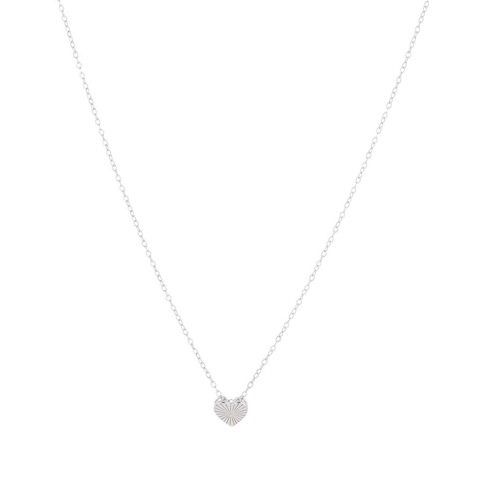 Athra Women Small Textured Heart Necklace With Extension