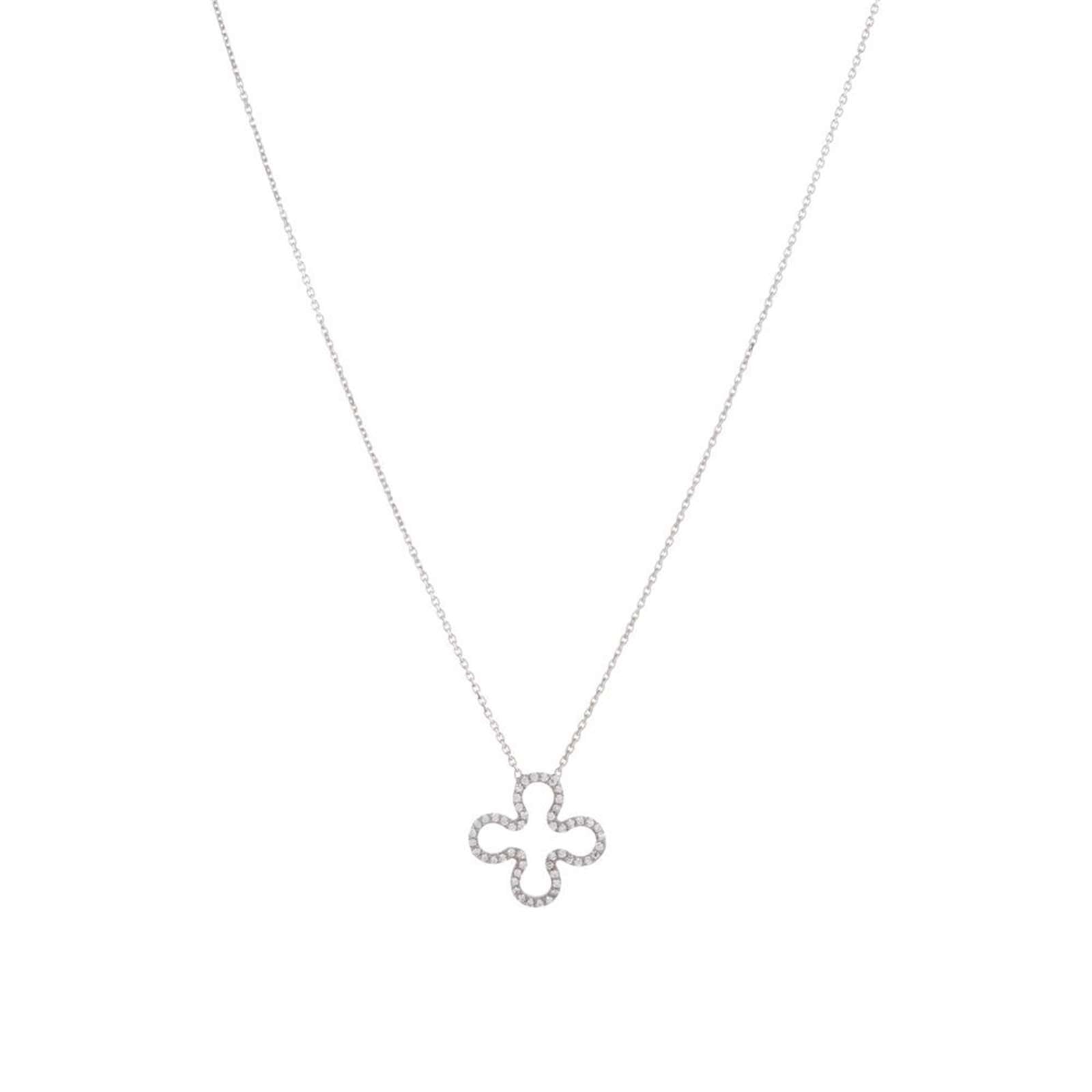 Athra Women Open Abstract Cross Necklace With Extension